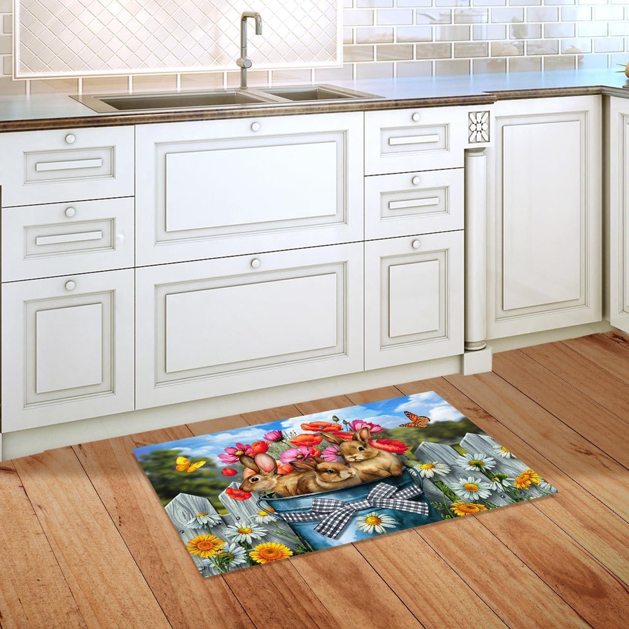 Briarwood Lane Spring Doormat 30x18 Indoor Outdoor Ladybugs and Daisies For Spring Doormat
