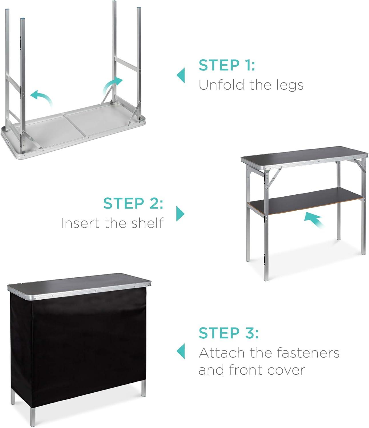 39.75'' Rectangular Portable Folding Table