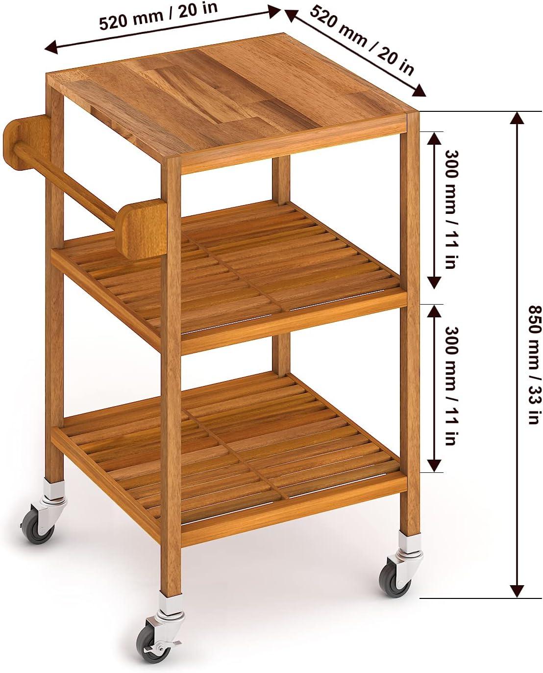 Solid Wood Bar Cart