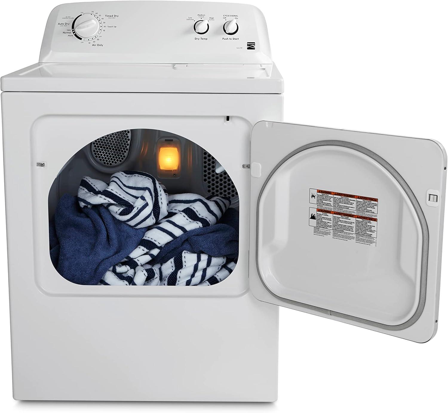 7.0 cu. ft. Electric Dryer w/ Wrinkle Guard - White