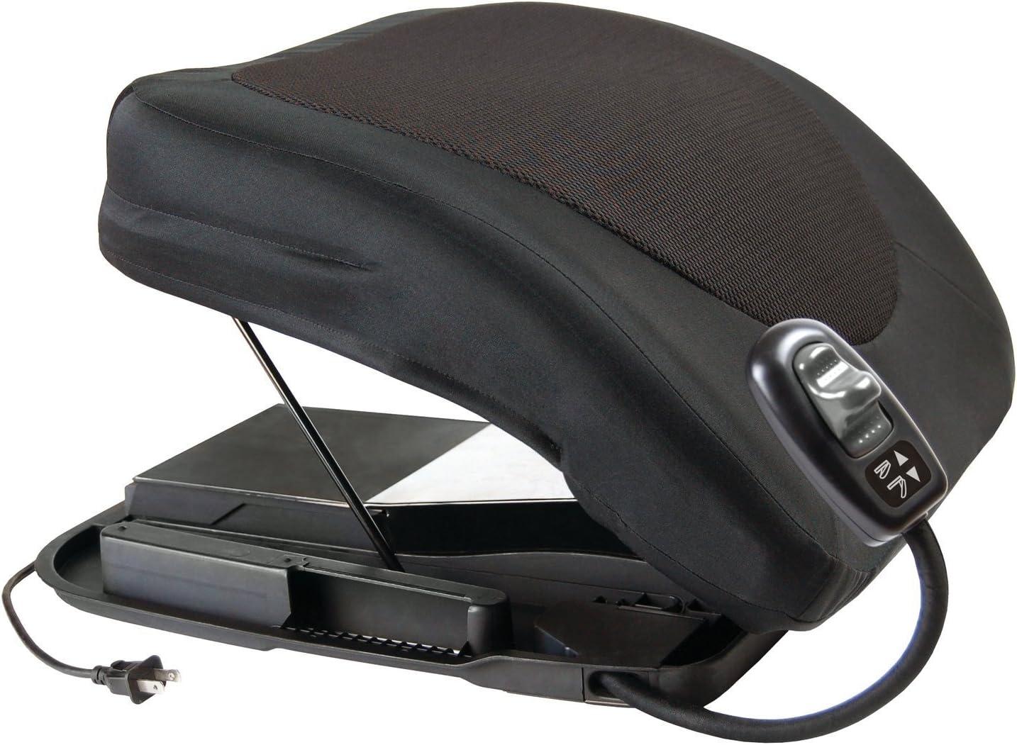 Black Memory Foam Electric Lifting Seat Assist with Remote, 20"