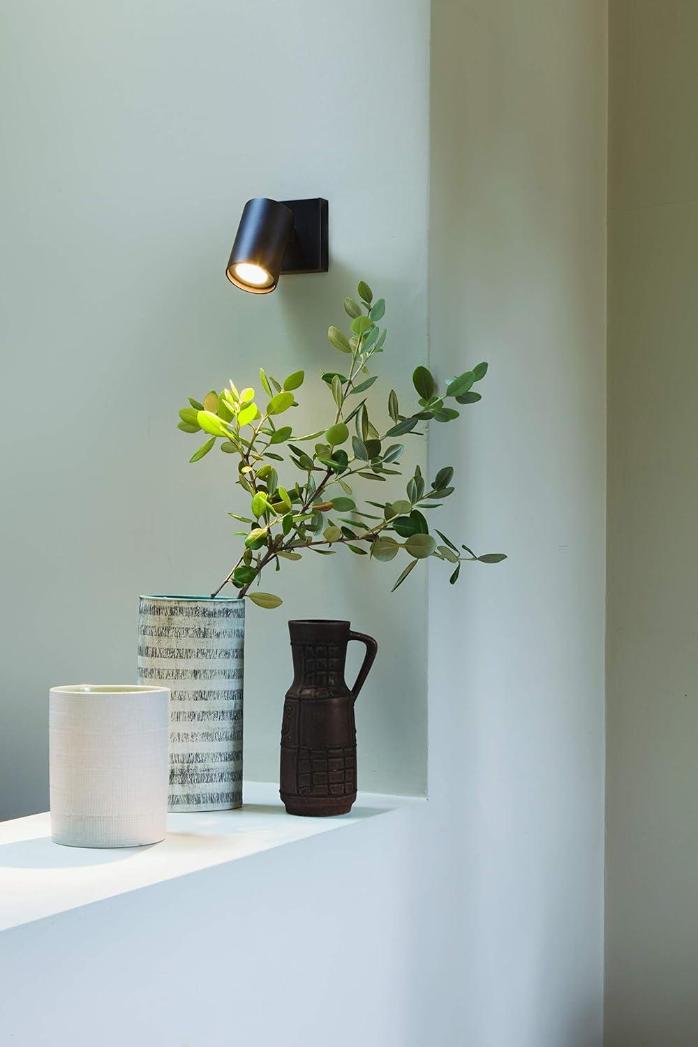Contemporary Indoor Adjustable Spotlight in Painted White Metal