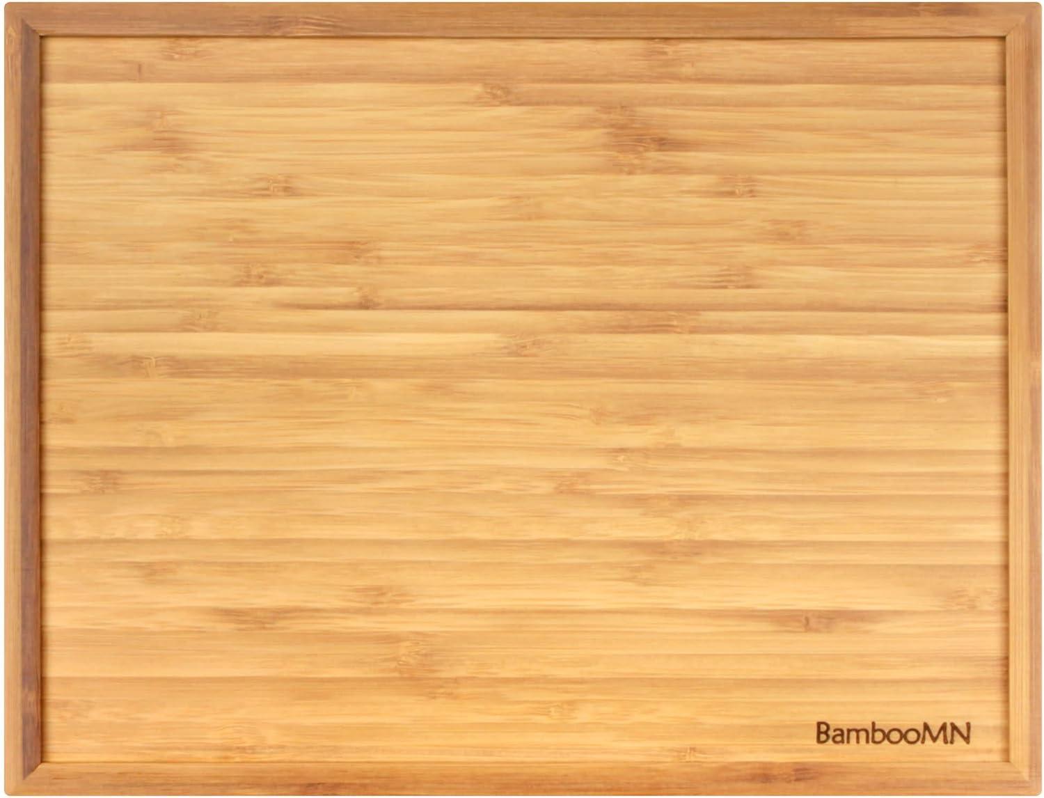 Natural Bamboo Rectangular Serving Tray for Food and Drinks