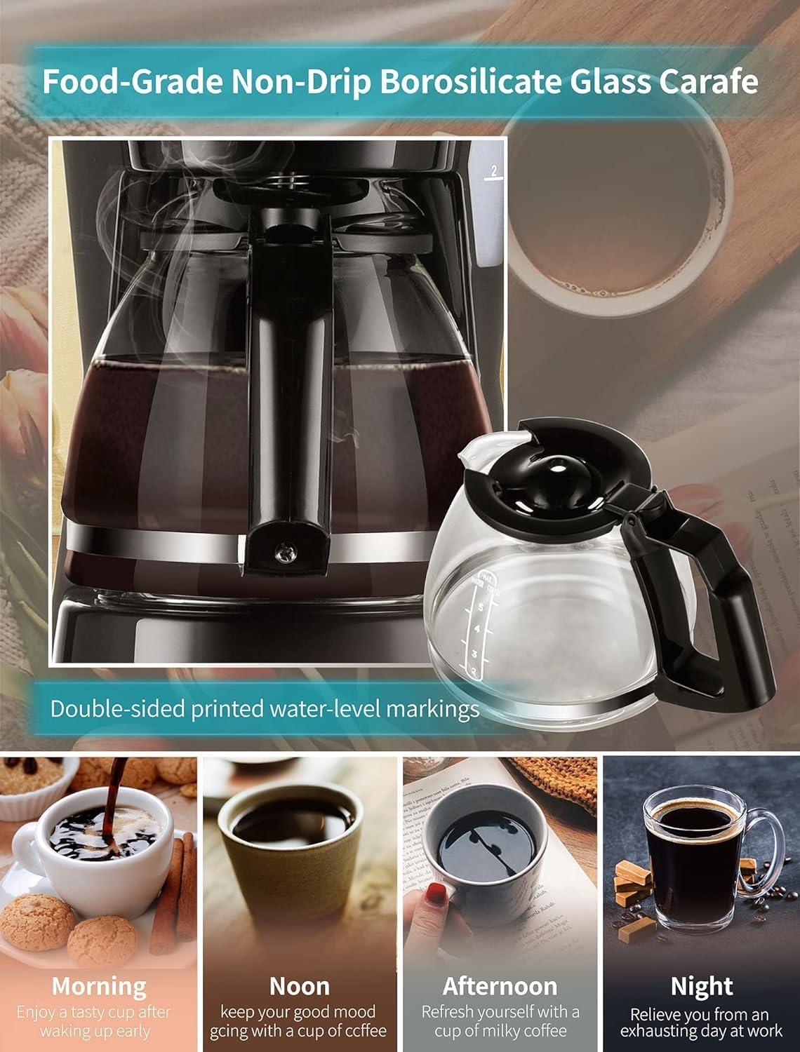 Gevi 5 Cups Small Coffee Maker, Compact Coffee Machine with Filter, Warming Plate and Coffee Pot,New Condition