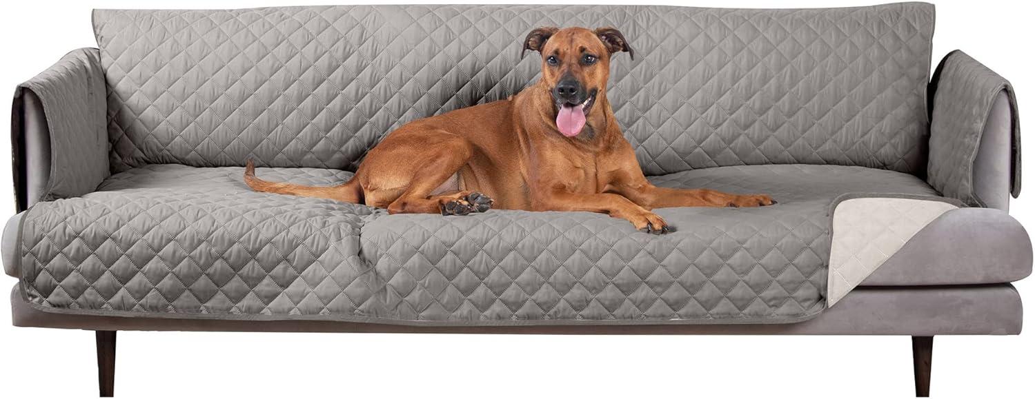 FurHaven Water Resistant Reversible Sofa Cover Furniture Protector