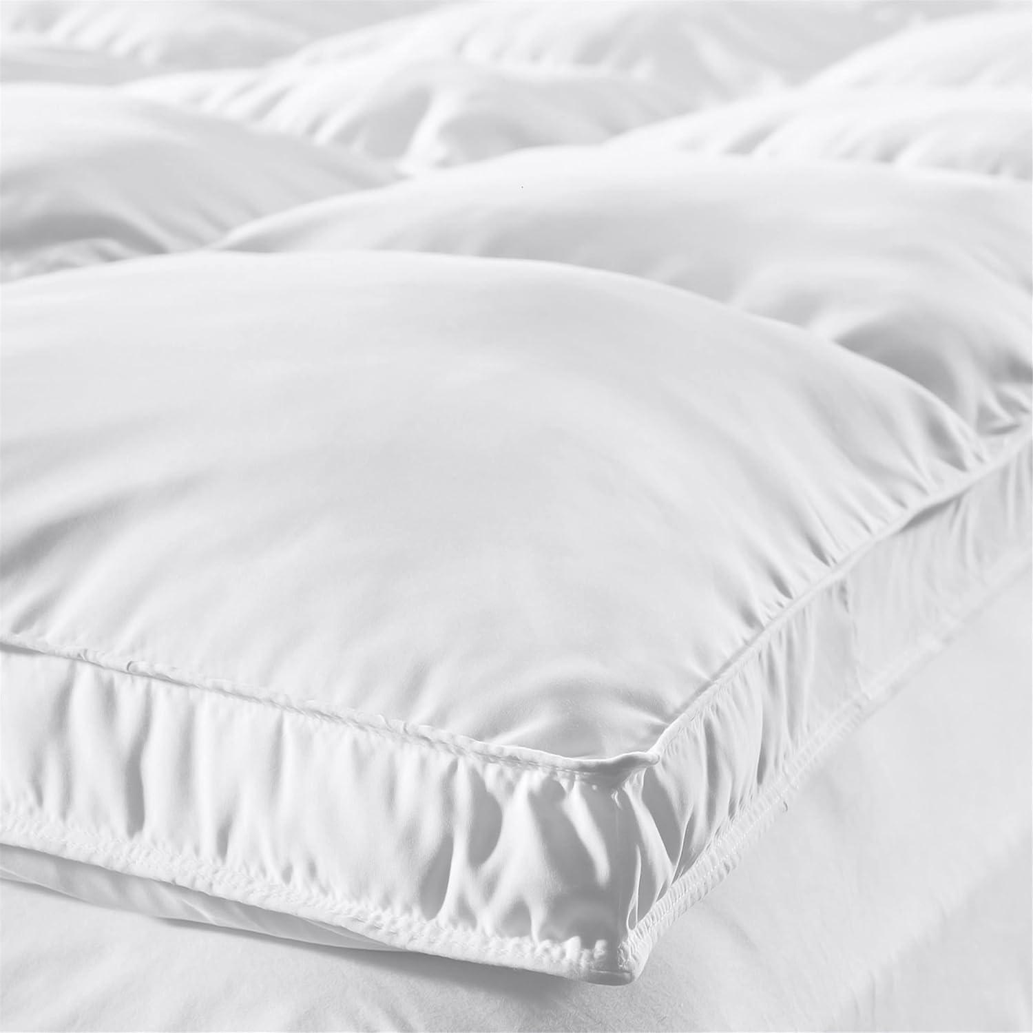 Queen White Down Alternative Hypoallergenic Mattress Topper