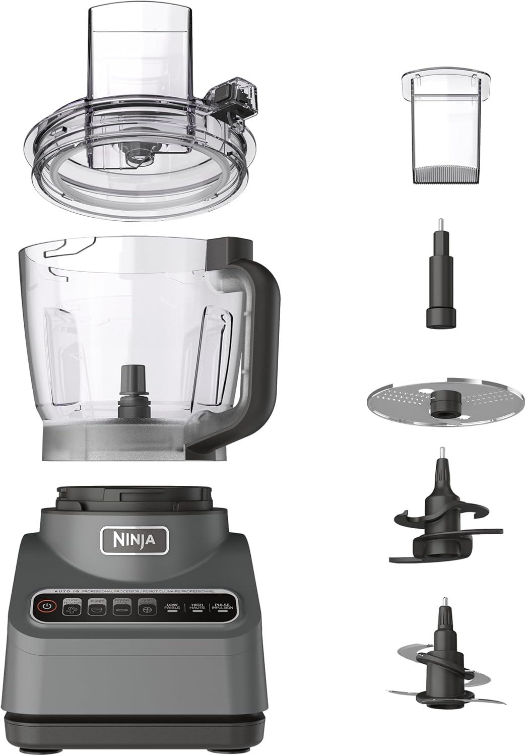 Ninja 9-Cup Silver Food Processor with Variable Speed and Attachments