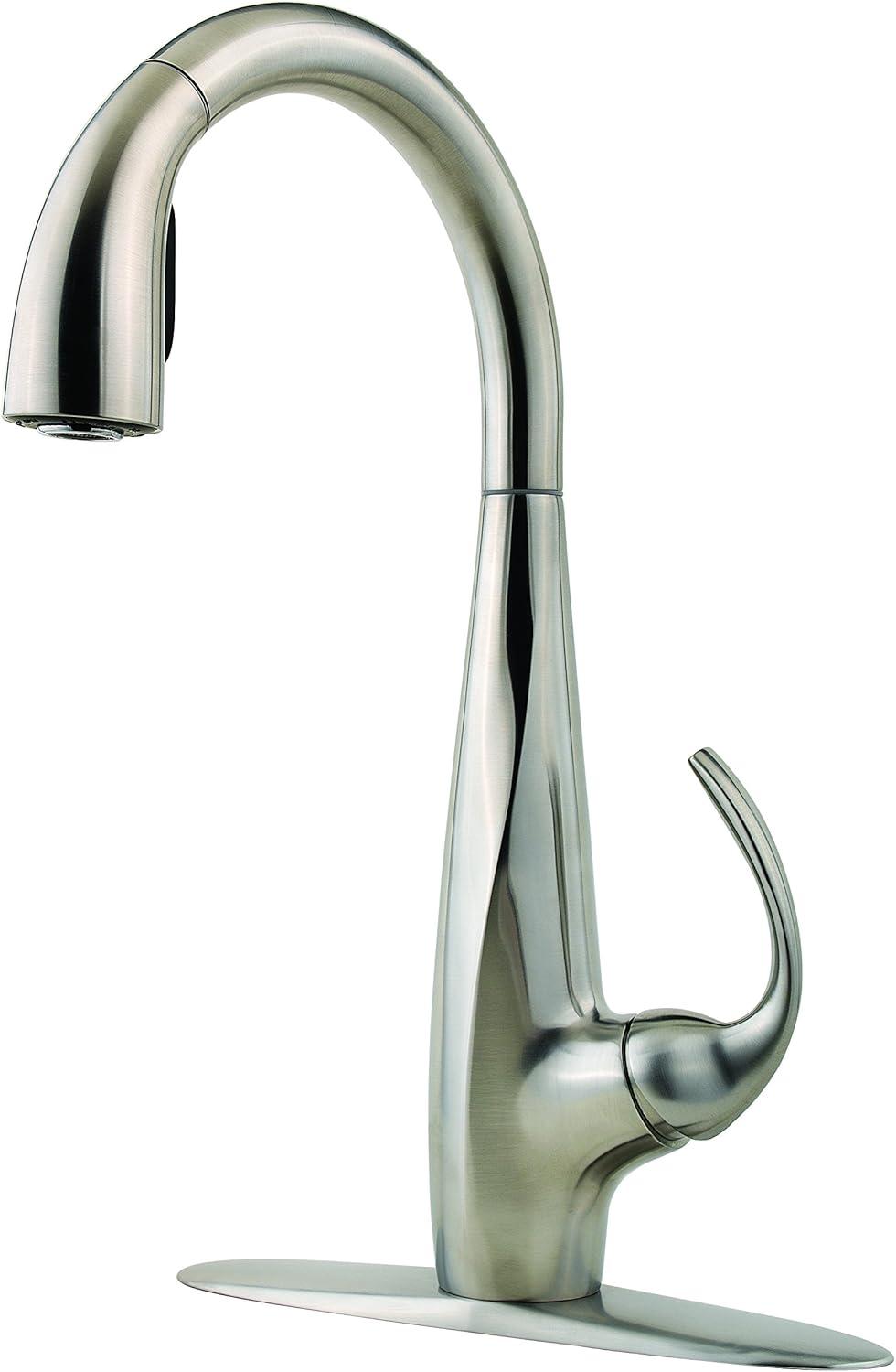 Stainless Steel Single Handle Pull Down Kitchen Faucet