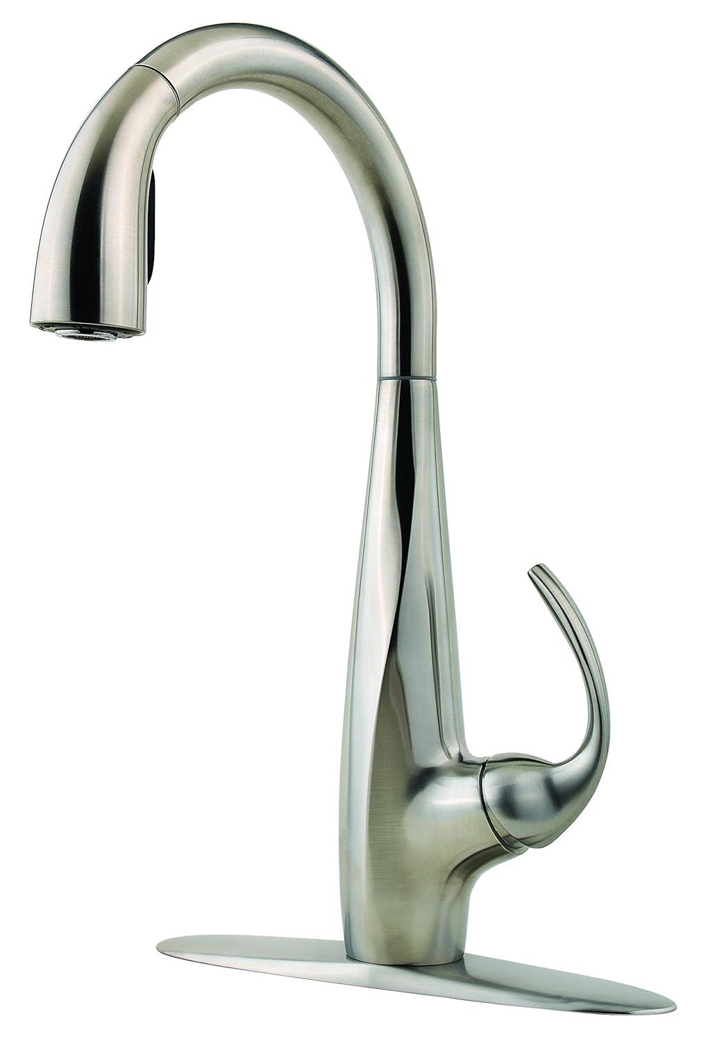 Stainless Steel Single Handle Pull Down Kitchen Faucet