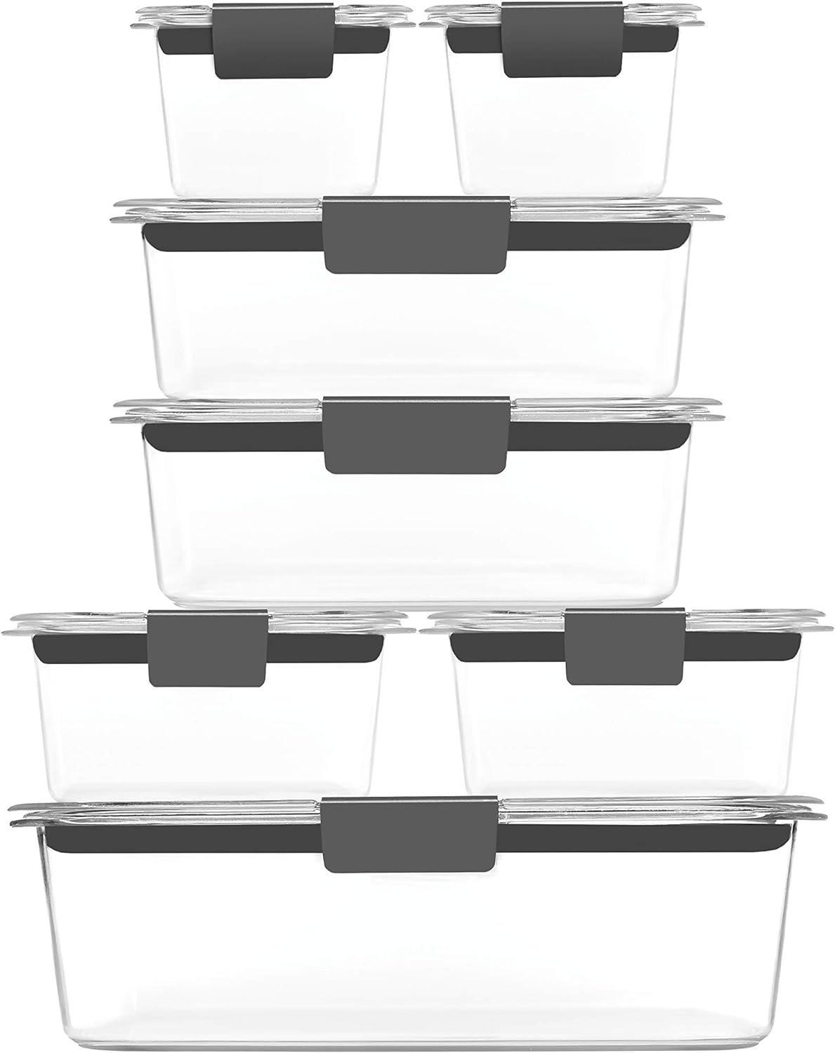 Clear BPA-Free Plastic Airtight Food Storage Container Set