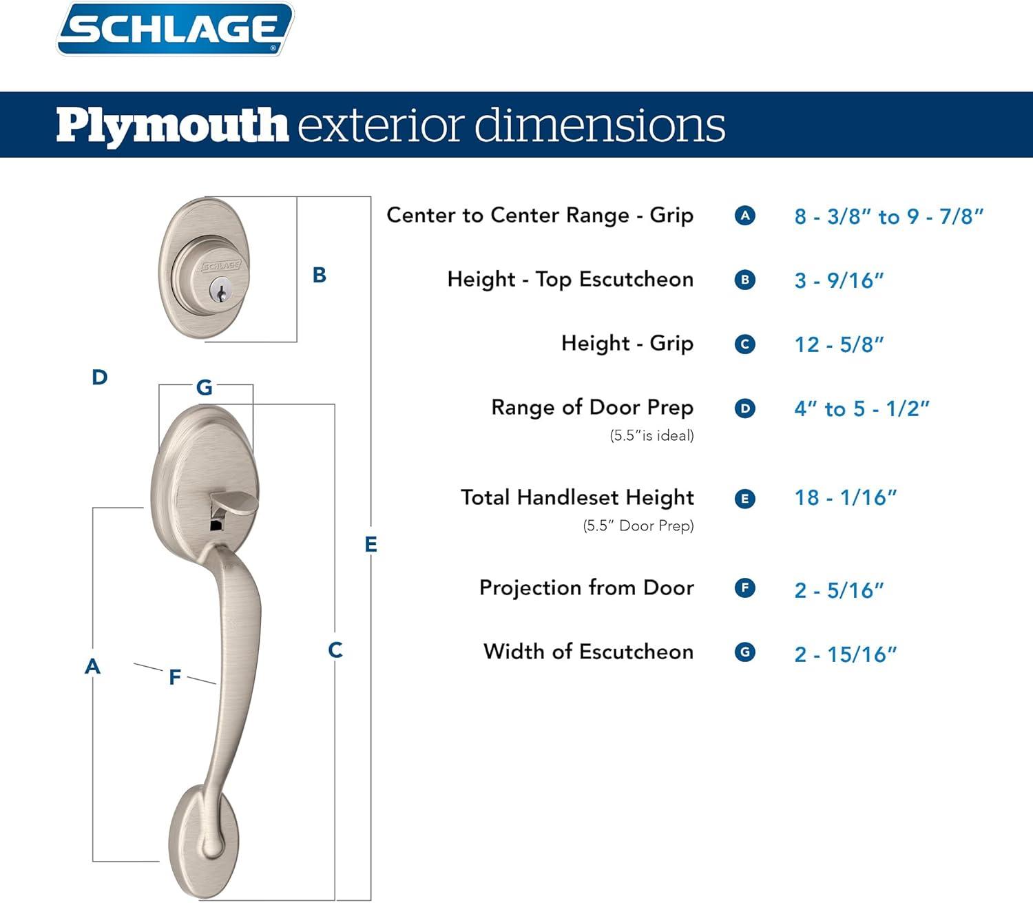 Satin Nickel Plymouth Entry Handleset with Accent Lever