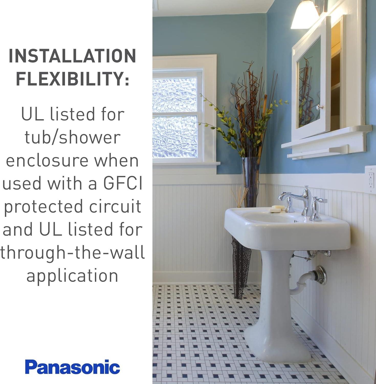 Panasonic WhisperCeiling Bathroom Exhaust Fan with Dimmable LED Light, 110-130-150 CFM, FV-1115VQL1