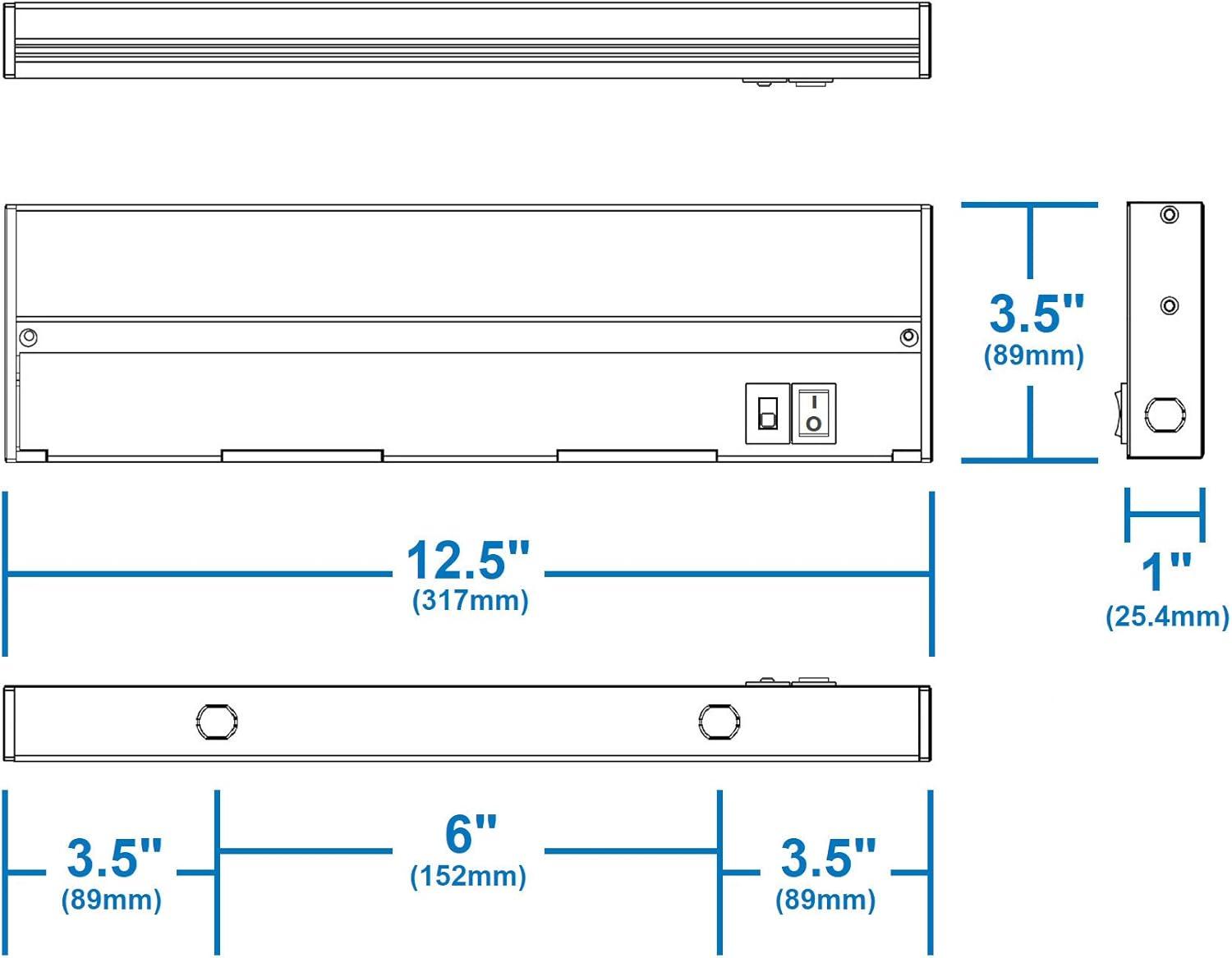 Nuc5 LED 12.5'' Under Cabinet Linkable Light Bar