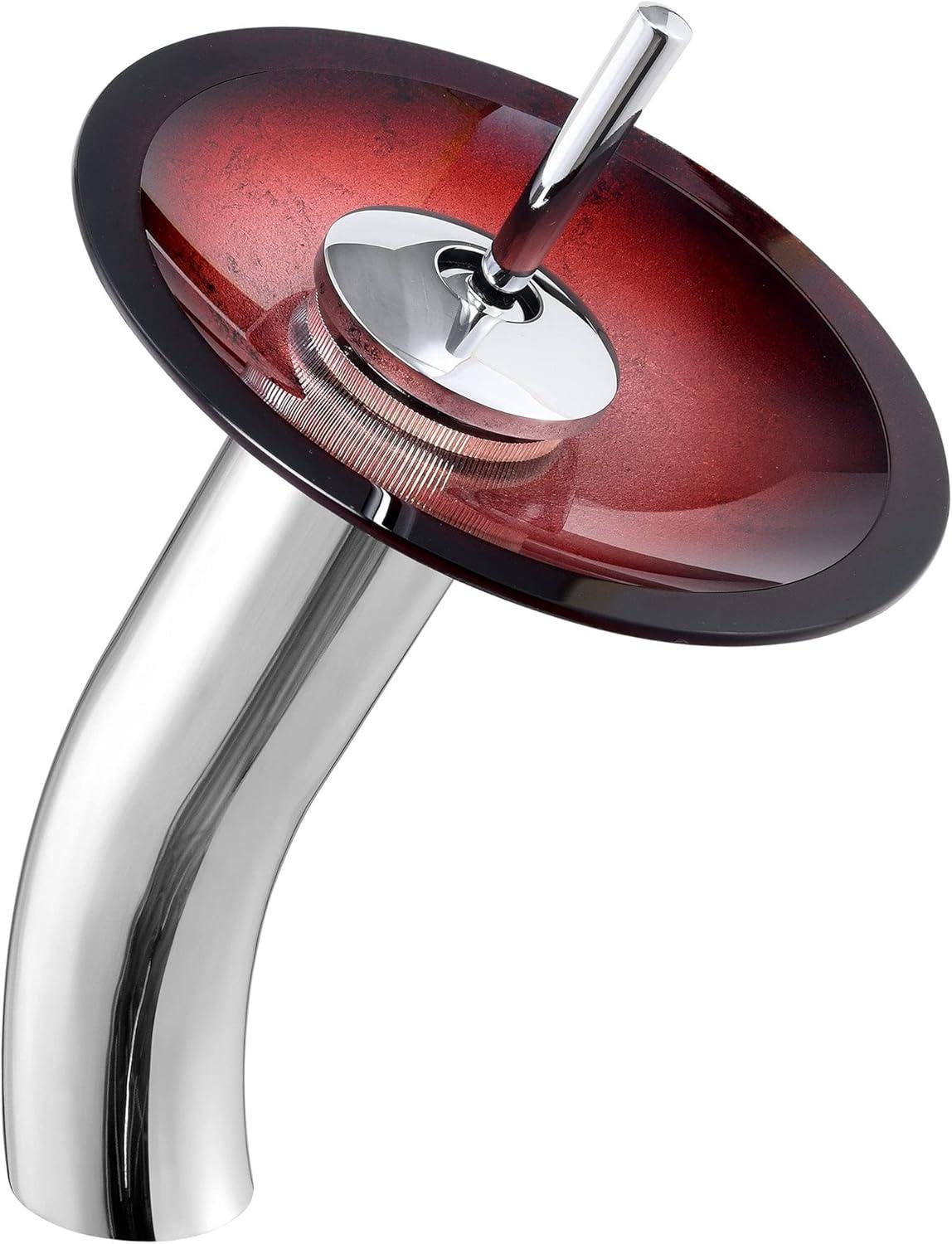 Cascade Rectangular Glass Vessel Sink with Faucet