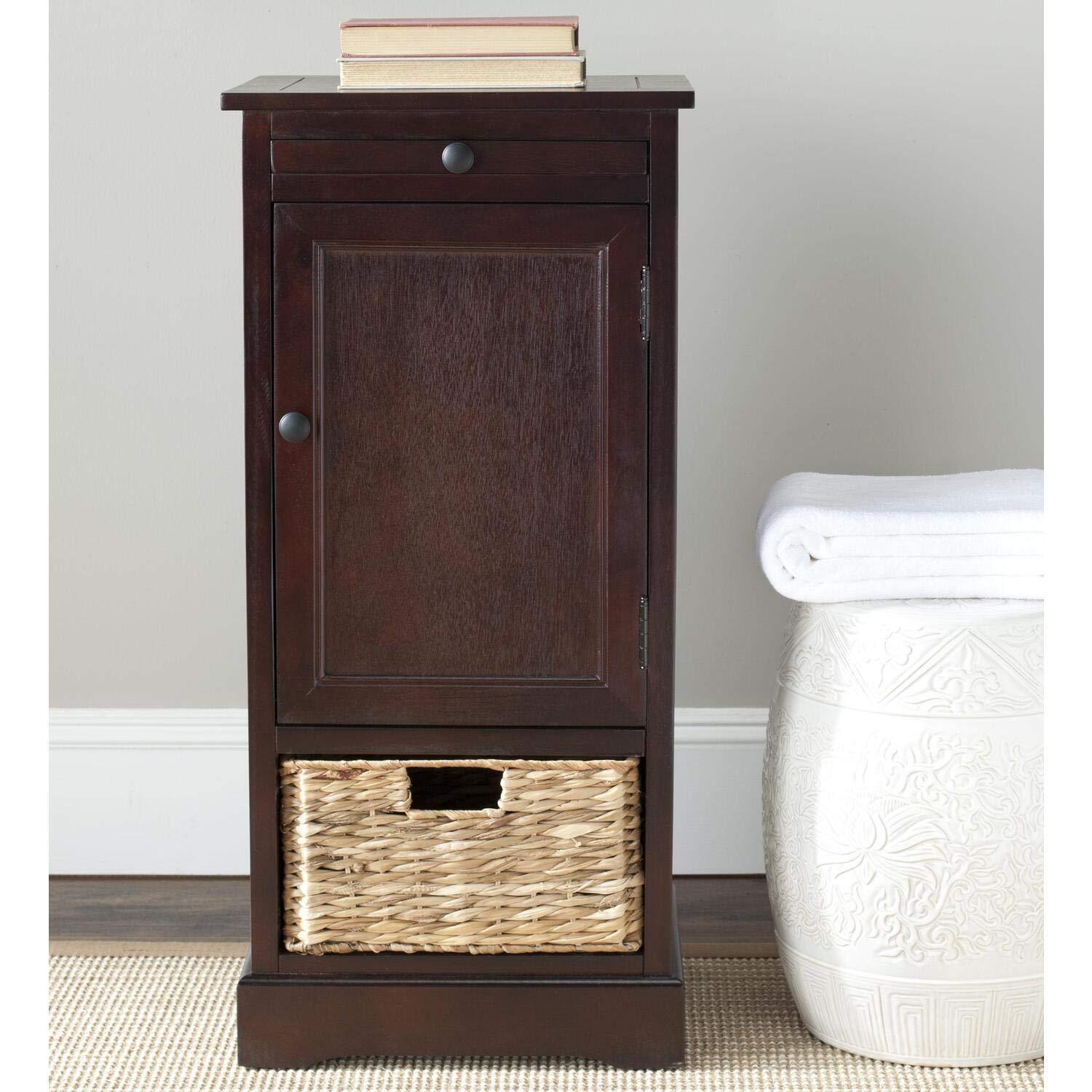Raven Storage Unit - AMH5703 - Distressed Cream - Safavieh Couture
