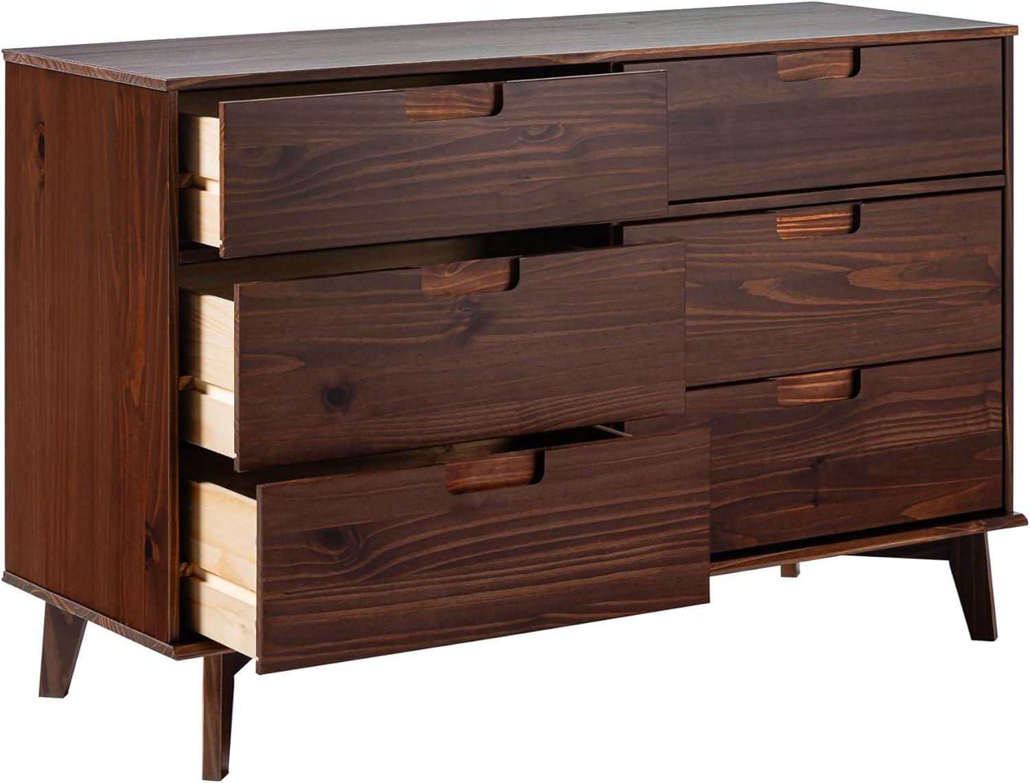 Yarber 6 Drawer Solid Wood Double Dresser