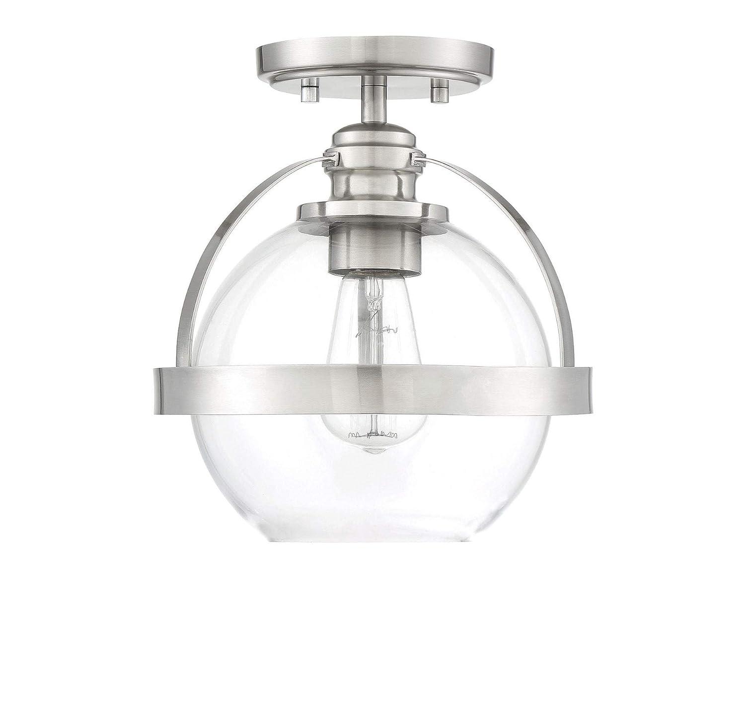 Longmeadow Glass Semi Flush Mount