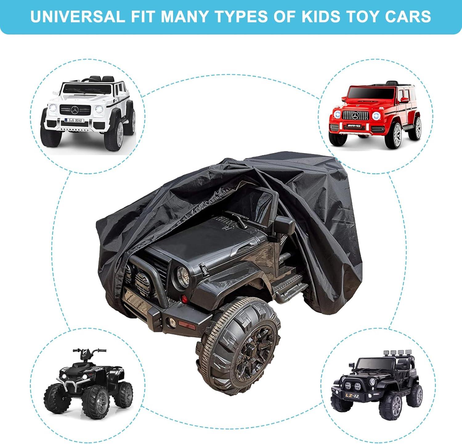 tonhui Large Ride-On Truck Toy Car Cover, Outdoor Cover for Power Wheels, Kids Electric Car Cover Waterproof All Weather Protect Kids Car Toy Vehicles - Universal Fit