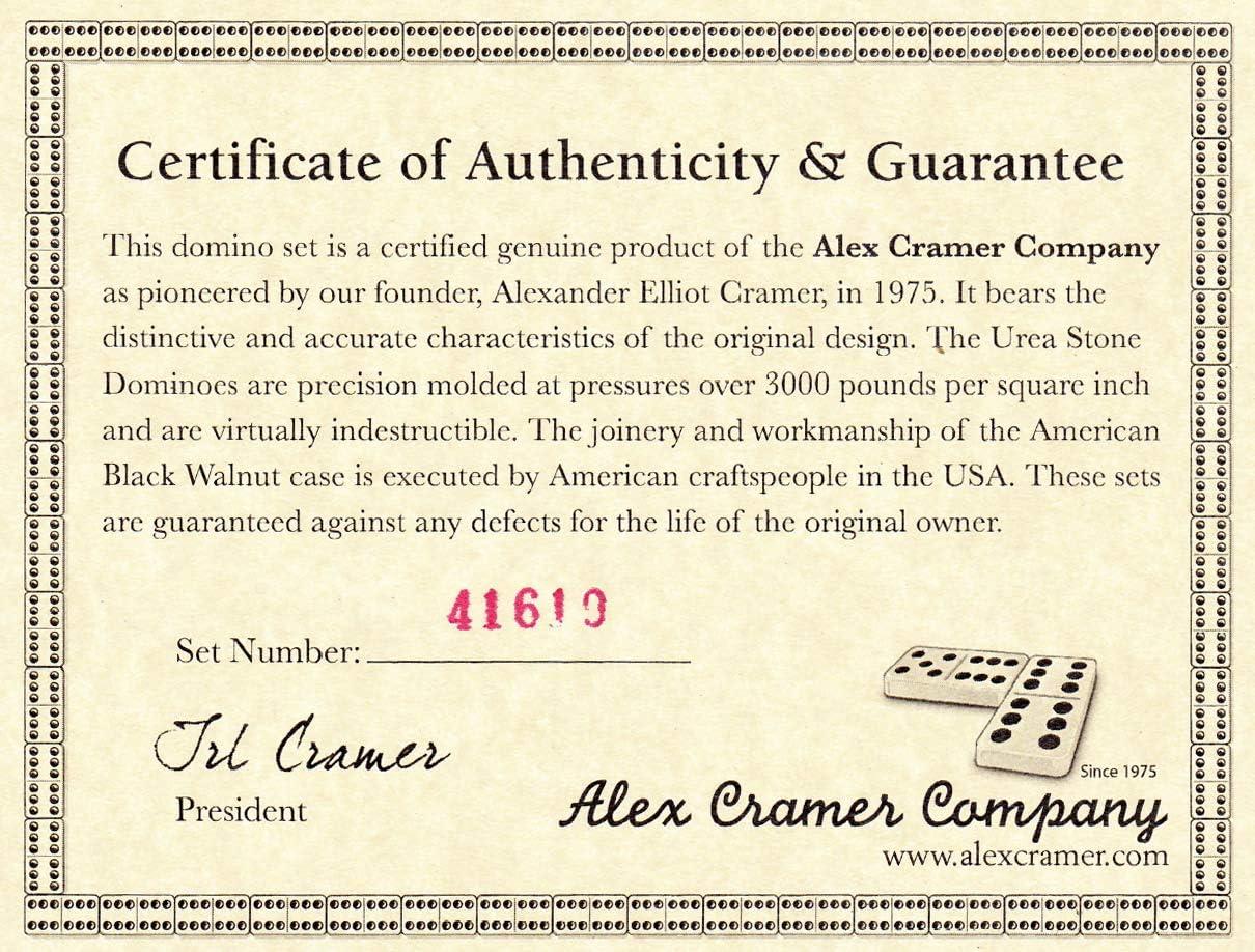 Alex Cramer The Perfect Traveler Classic Domino Set with Leather-Look Travel Case and a Deck of Miniature Playing Cards (Domino Set)