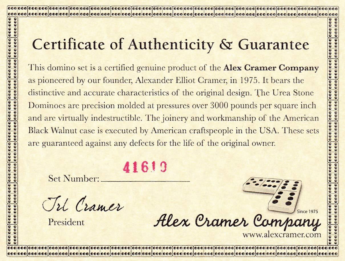 Alex Cramer The Perfect Traveler Classic Domino Set with Leather-Look Travel Case and a Deck of Miniature Playing Cards (Domino Set)
