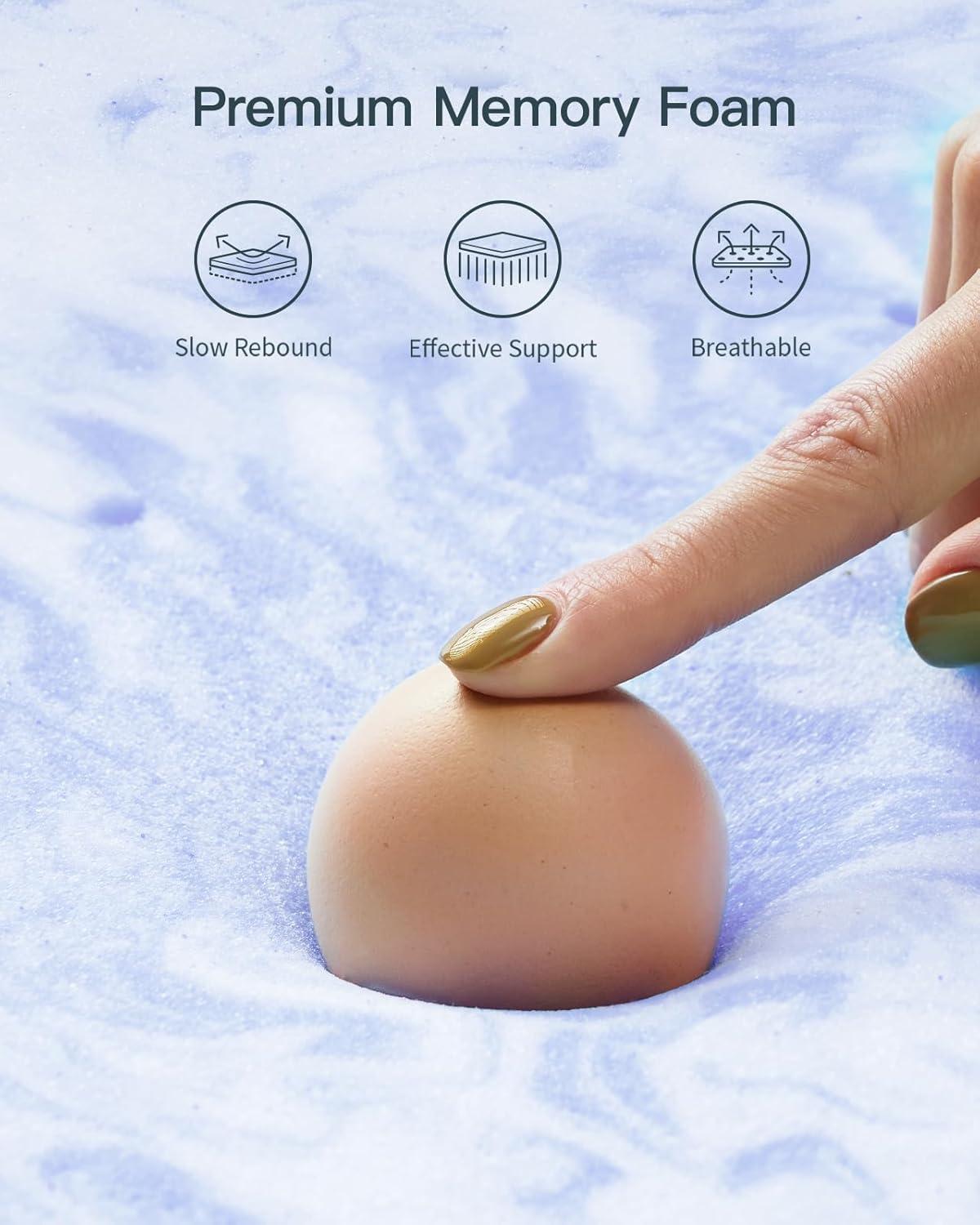 Queen Size Cooling Gel Memory Foam Mattress Topper