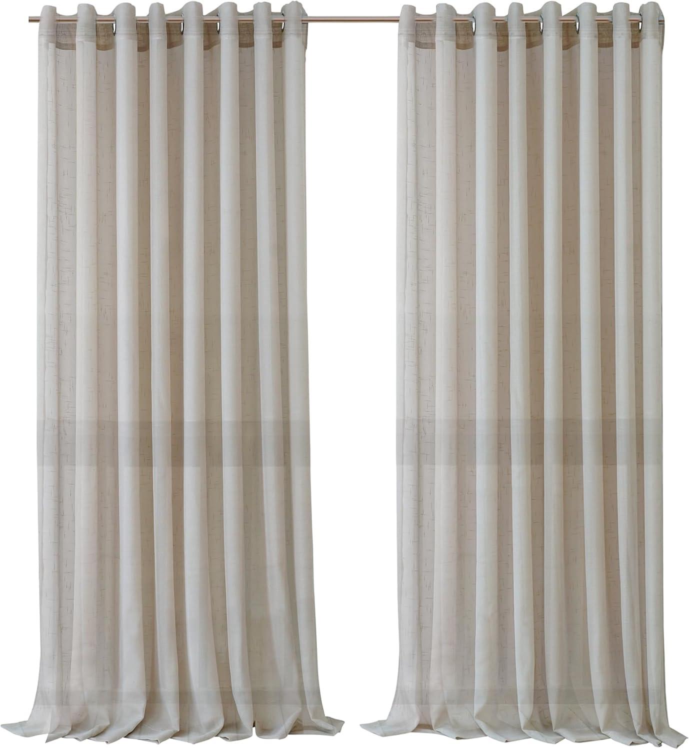 Elrene Carmen Sheer Extra Wide Indoor/Outdoor Single Window Curtain for Patio, Porch, Cabana, Pergola, Deck - Elrene Home Fashions