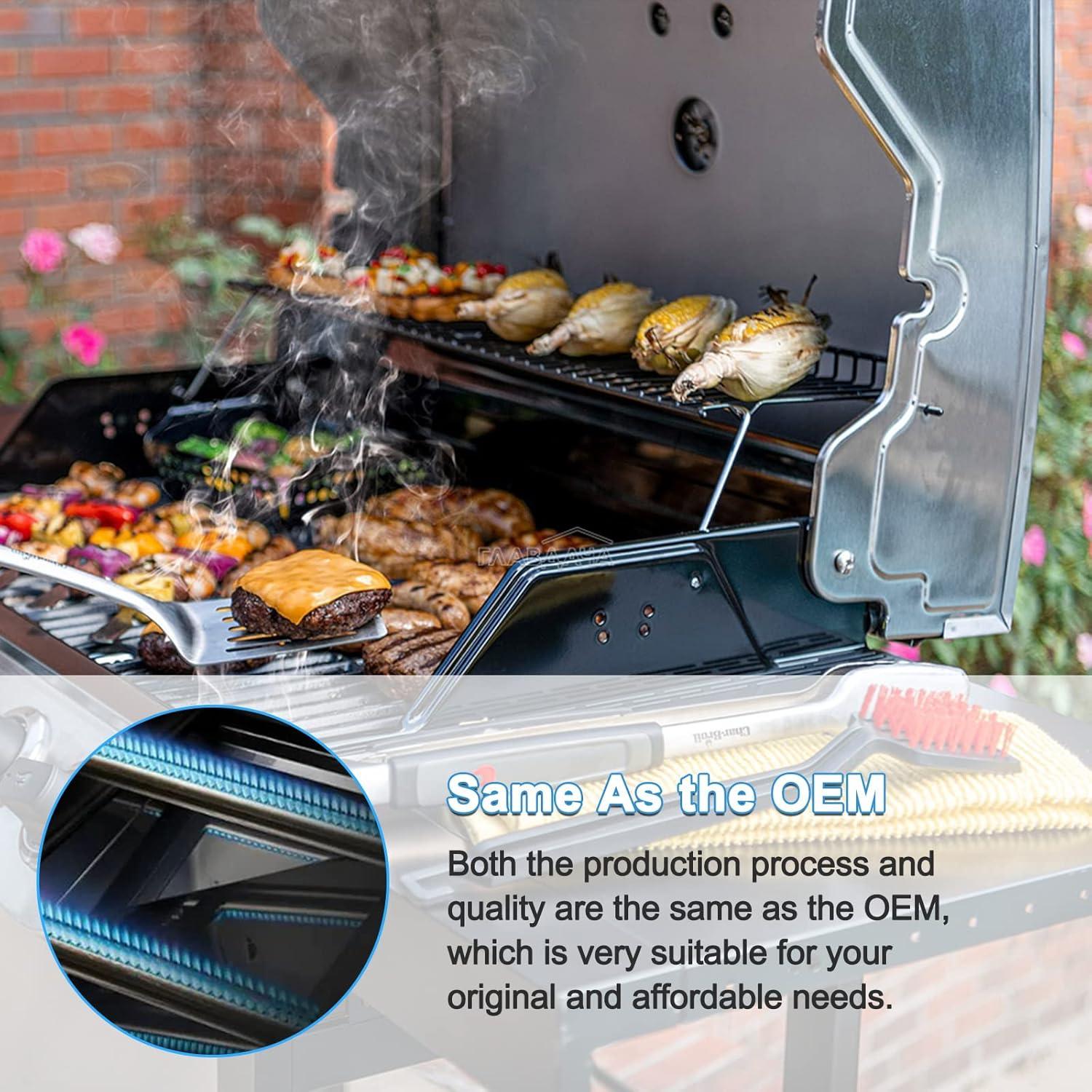 Uniflasy 69785 18 Inch Grill Burner for Weber Spirit I & II 200 Series Spirit E-210 E-220 Spirit S-210, S-220 Gas Grills with Up Front Control Tube Pipe 304 Stainless Steel