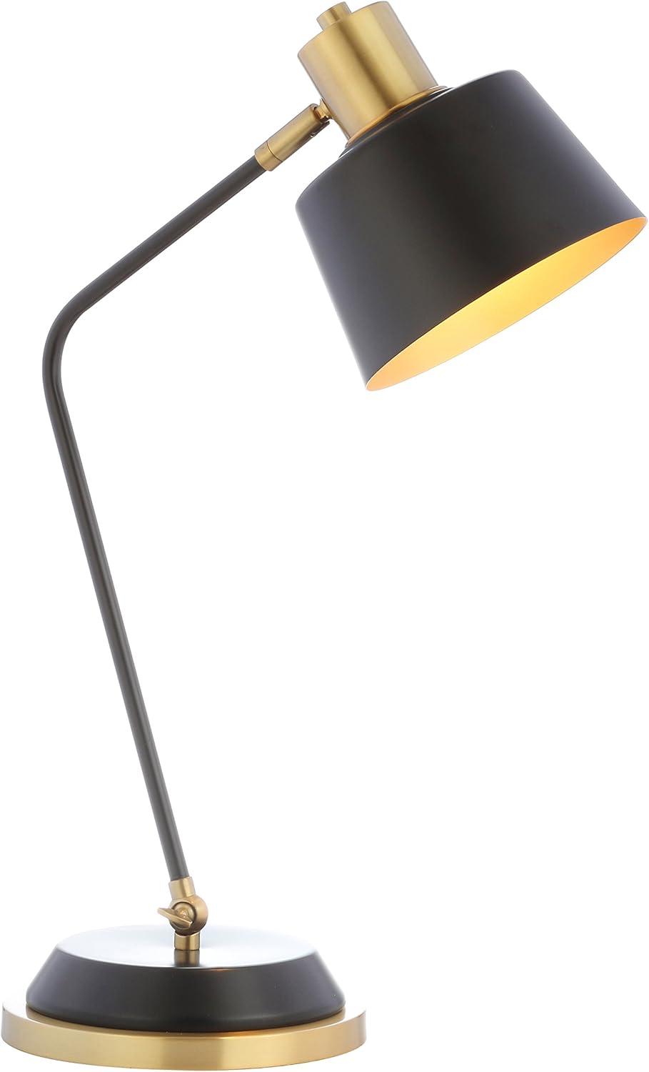 Black and Brass Adjustable Metal LED Desk Lamp