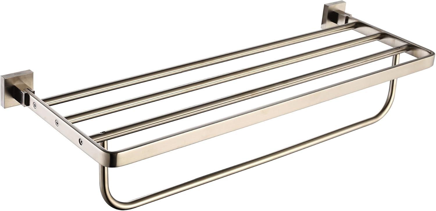 Aura 23'' Brushed Nickel Modern Wall-Mounted Towel Rack