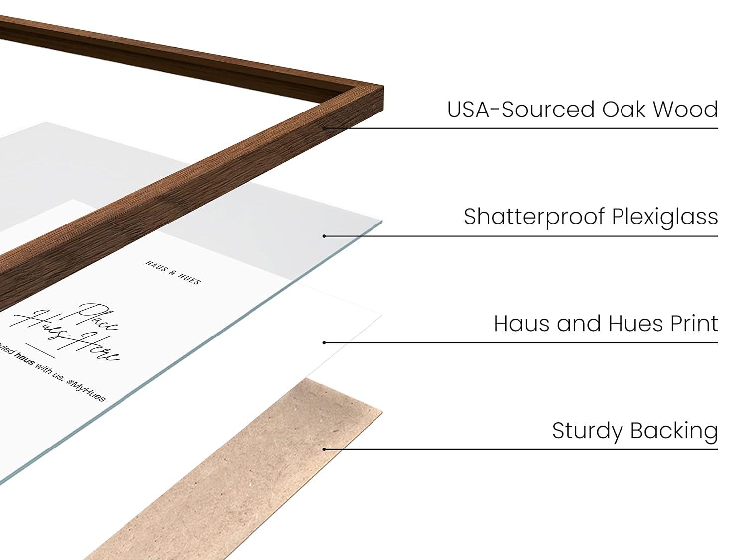 Haus and Hues Wood Matte Picture Frame