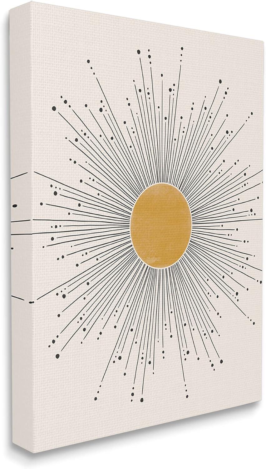 Stupell Industries " Art Deco Summer Sun Geometric Line Bursts " by JJ Design House LLC