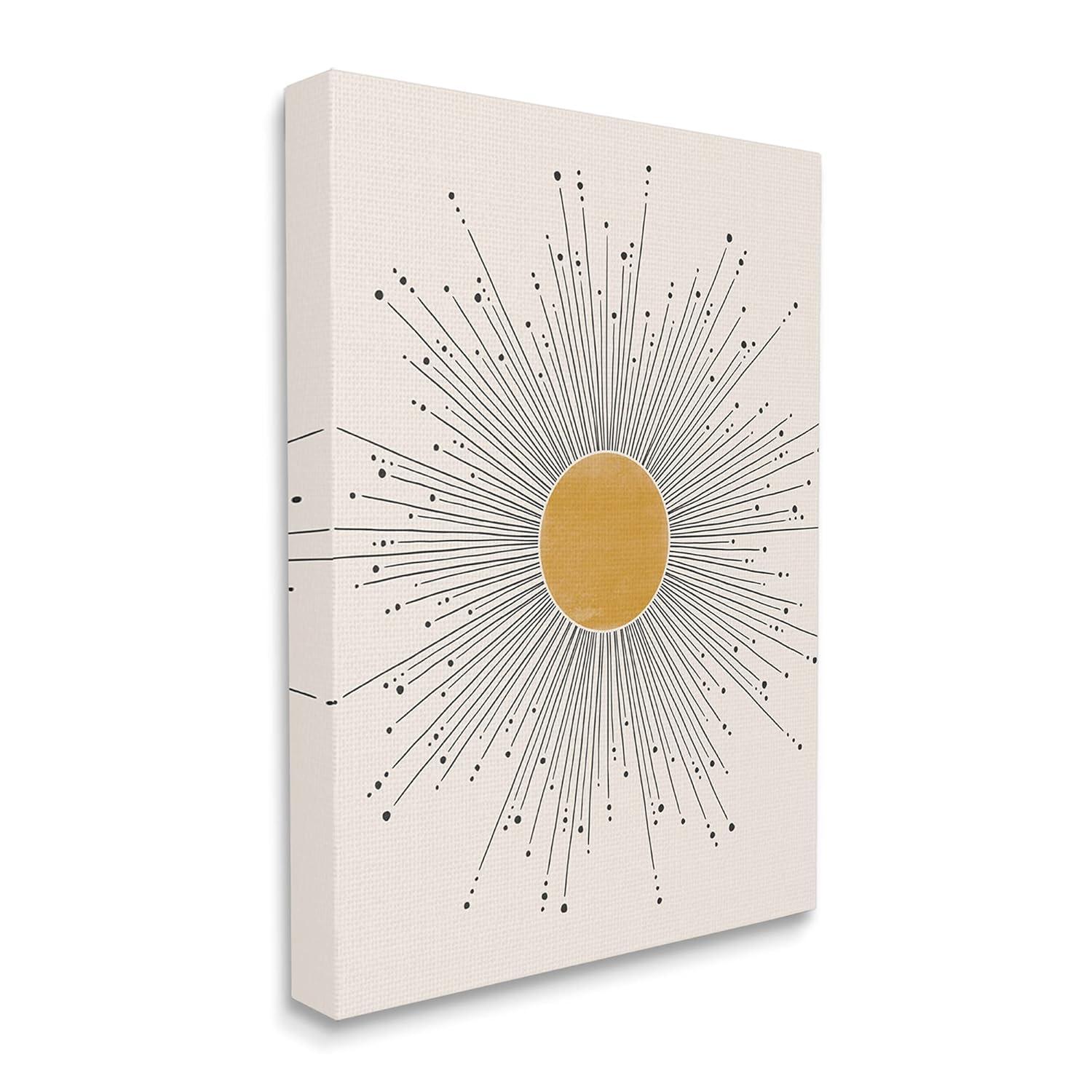 Stupell Industries " Art Deco Summer Sun Geometric Line Bursts " by JJ Design House LLC