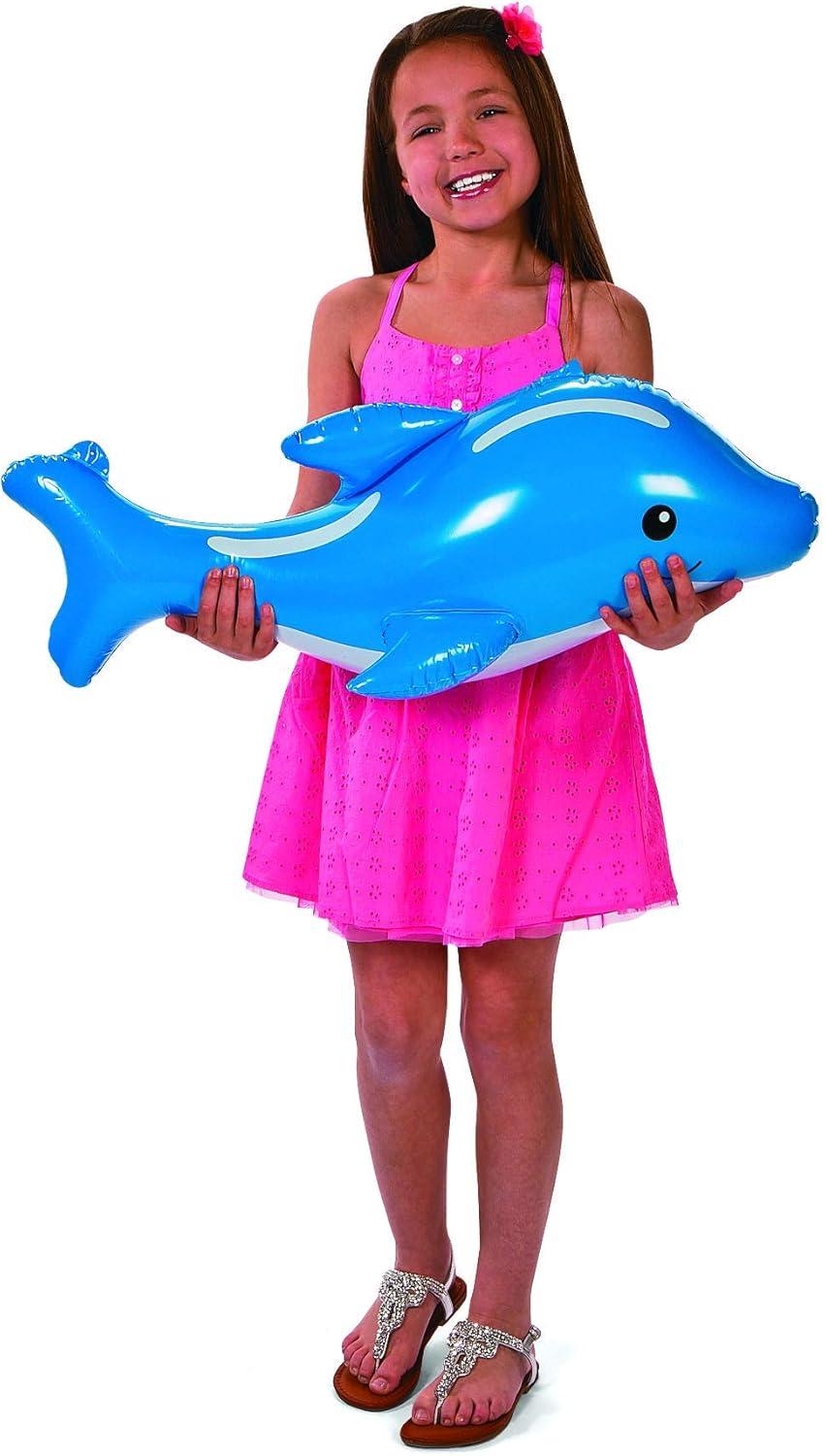 Fun Express Large Under The Sea Inflatables Party Favors and Decor, Includes a Whale, Dolphin, Octopus, Shark, Rainbow Fish, and Sea Horse - VBS Vacation Bible School Supplies/Decor 6 Pieces