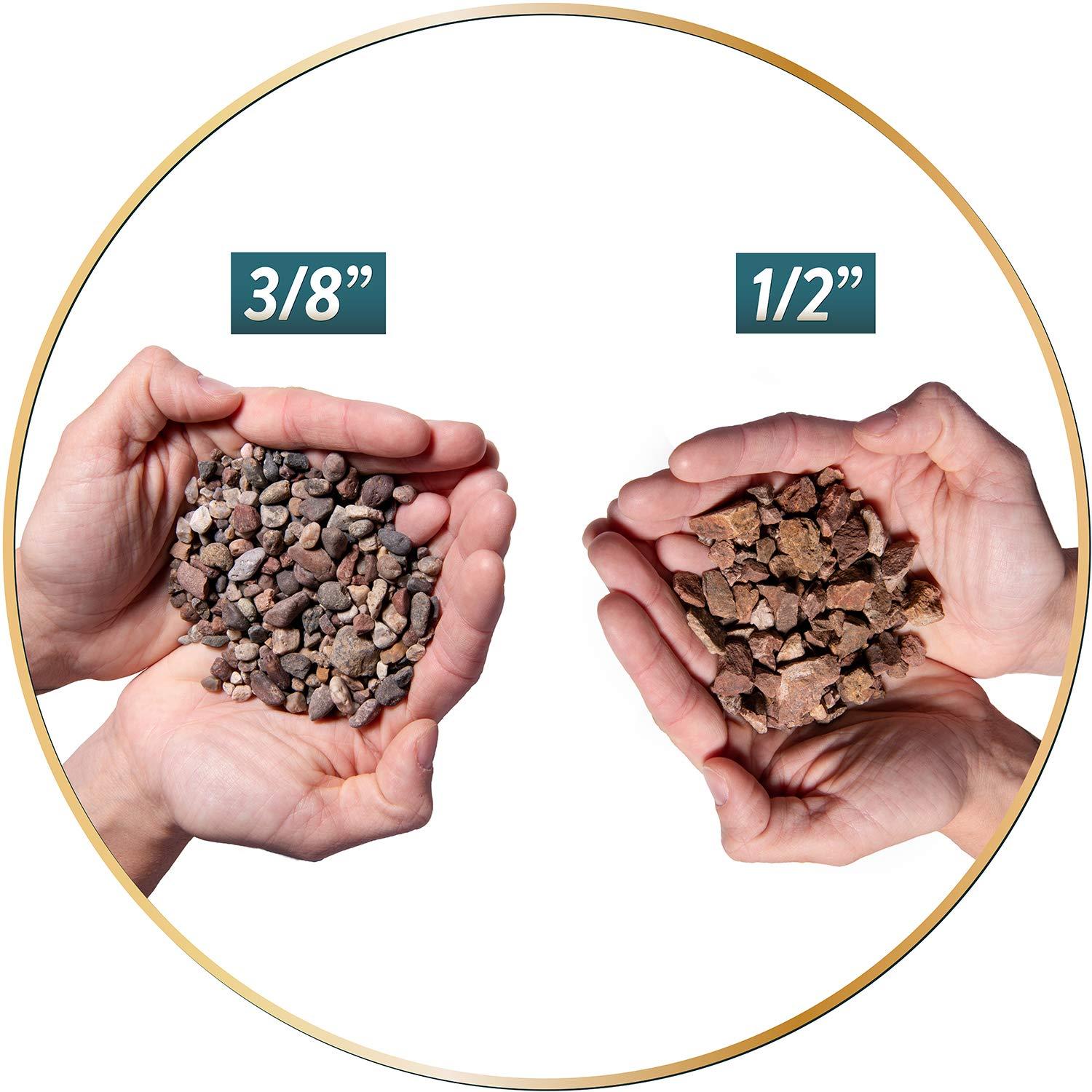 Landscape Rock & Pea Gravel, Decorative Garden Stones for Landscaping 3/8"