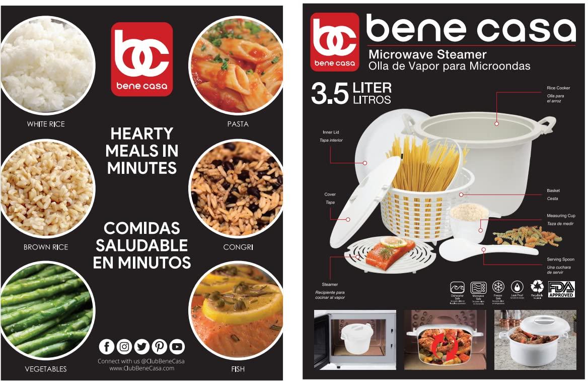 Bene Casa White Plastic Steamer 12 cups