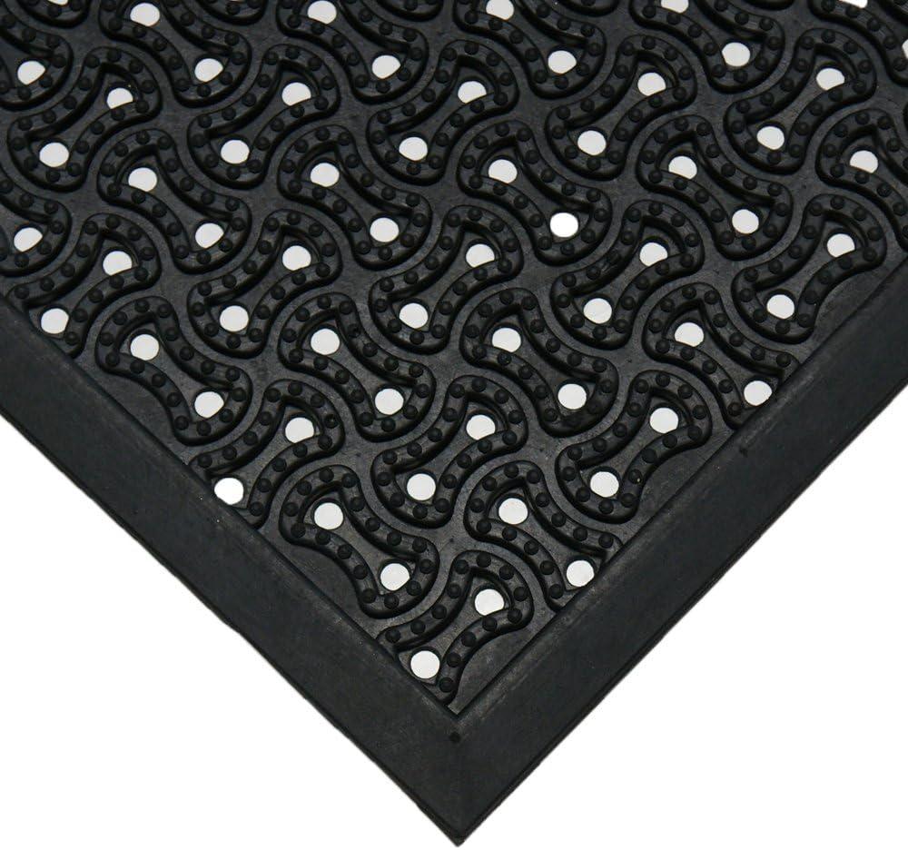 Rubber-Cal, Inc. Rubber-Cal "Dura-Scraper Drainage" Commercial Door Mat - Black