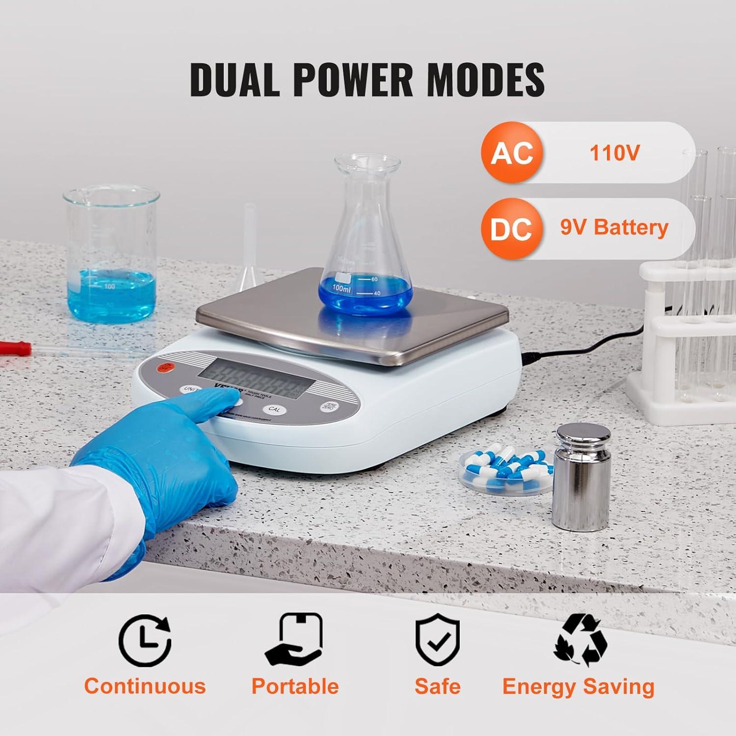 VEVOR Analytical Balance Lab Scale 2000g x 0.01g 13 Units Conversion Electronic