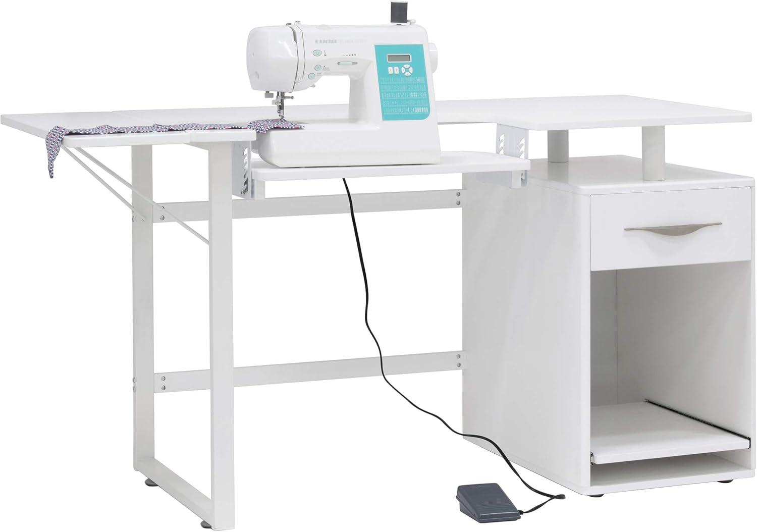 56.75'' x 23.75'' Sewing Table with Sewing Machine Platform