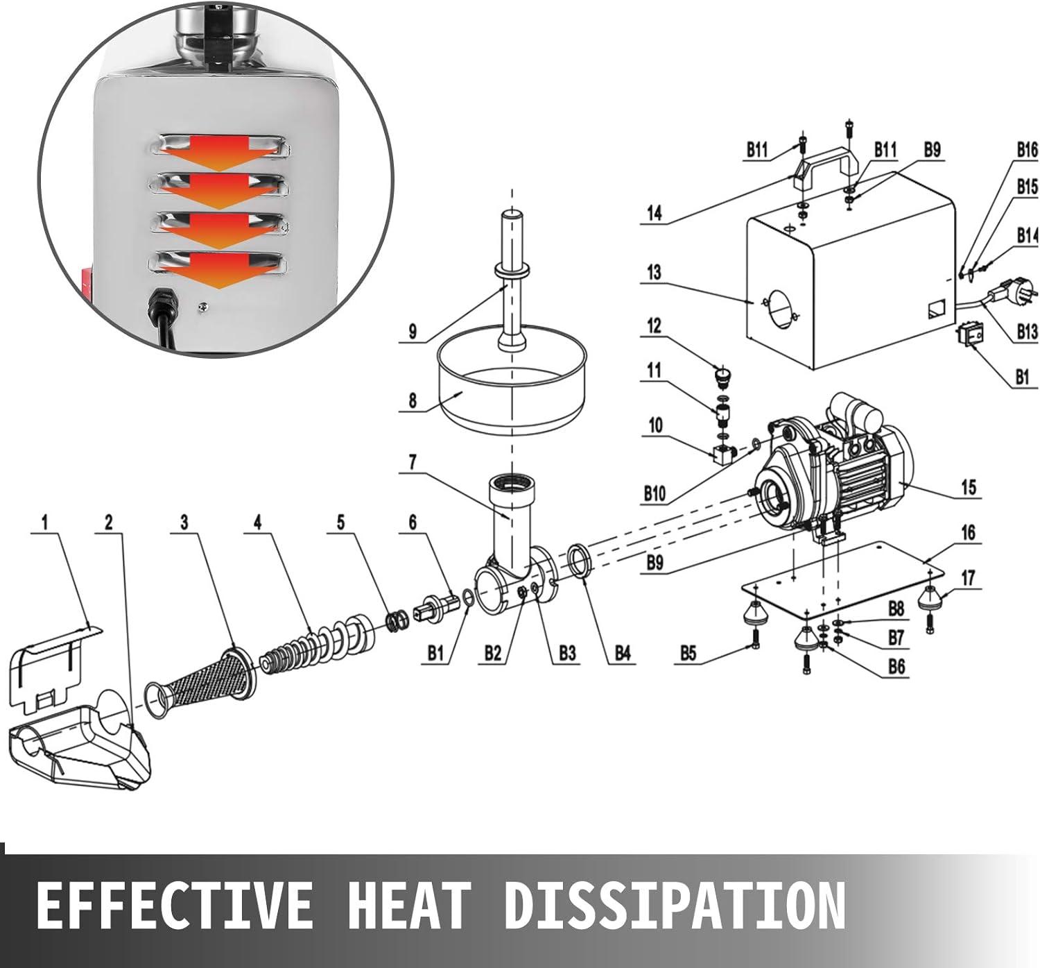 Stellweilan Tessberg 110V Electric Tomato Strainer 370W Commercial Grade Tomato Milling Machine Stainless Steel Tomato Press and Strainer 90-160 Kg/H Pure Copper Motor Food Strainer and Sauce Maker