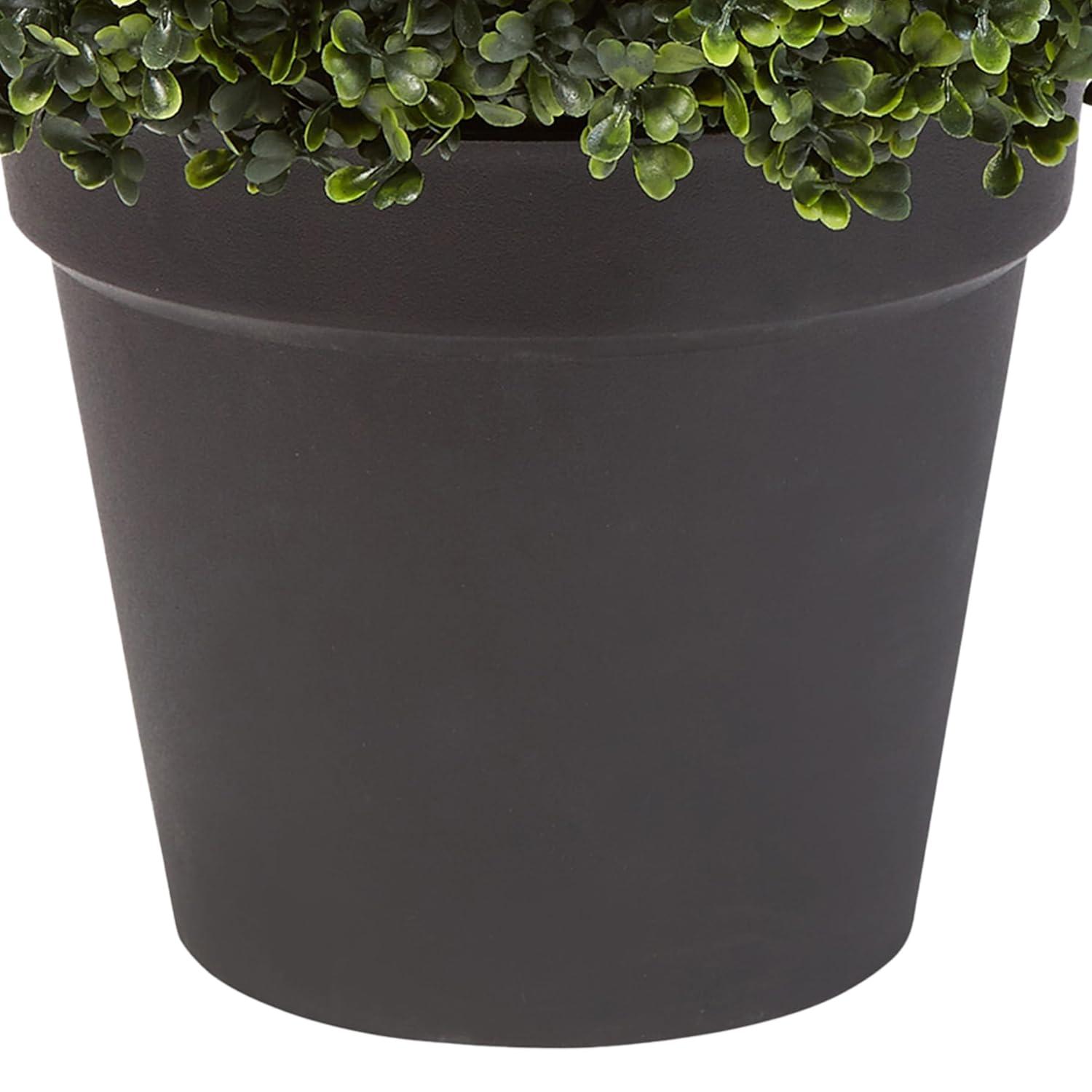 Pure Garden Set of Two 21-Inch Indoor/Outdoor Artificial Boxwood Plants