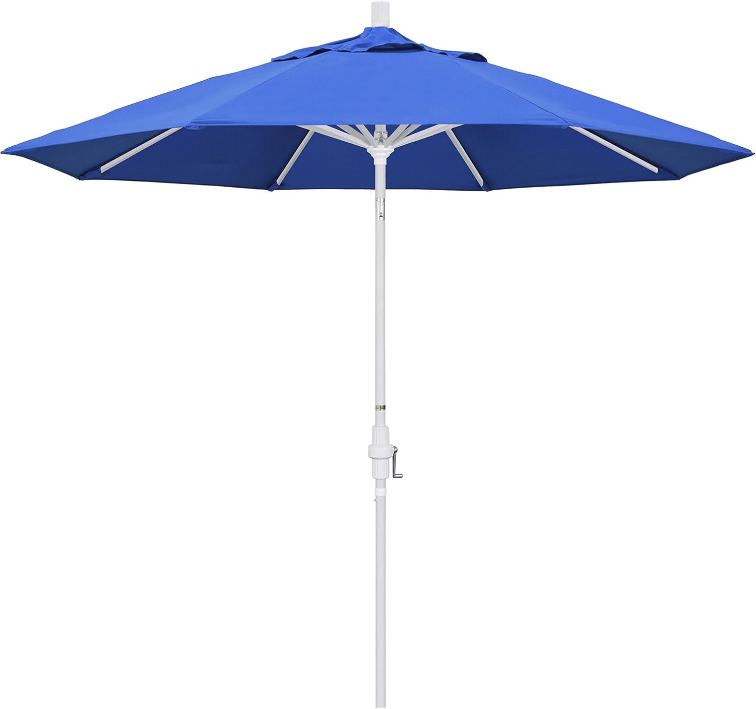 9 ft. Pacific Blue Olefin Aluminum Patio Umbrella with Tilt