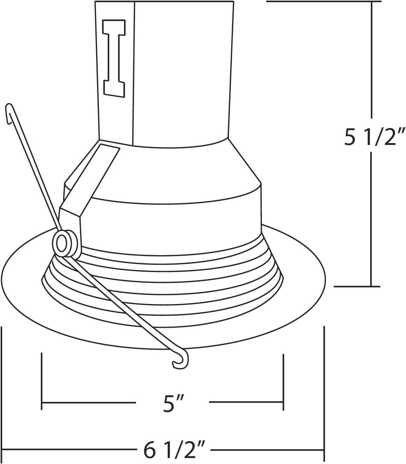 5-Inch Black Steel Recessed Baffle Trim