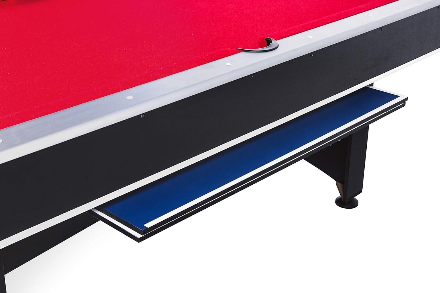 RACK Scorpius 7-Foot Multi Game with Table Tennis Billiard/Pool Table Tennis (Red)