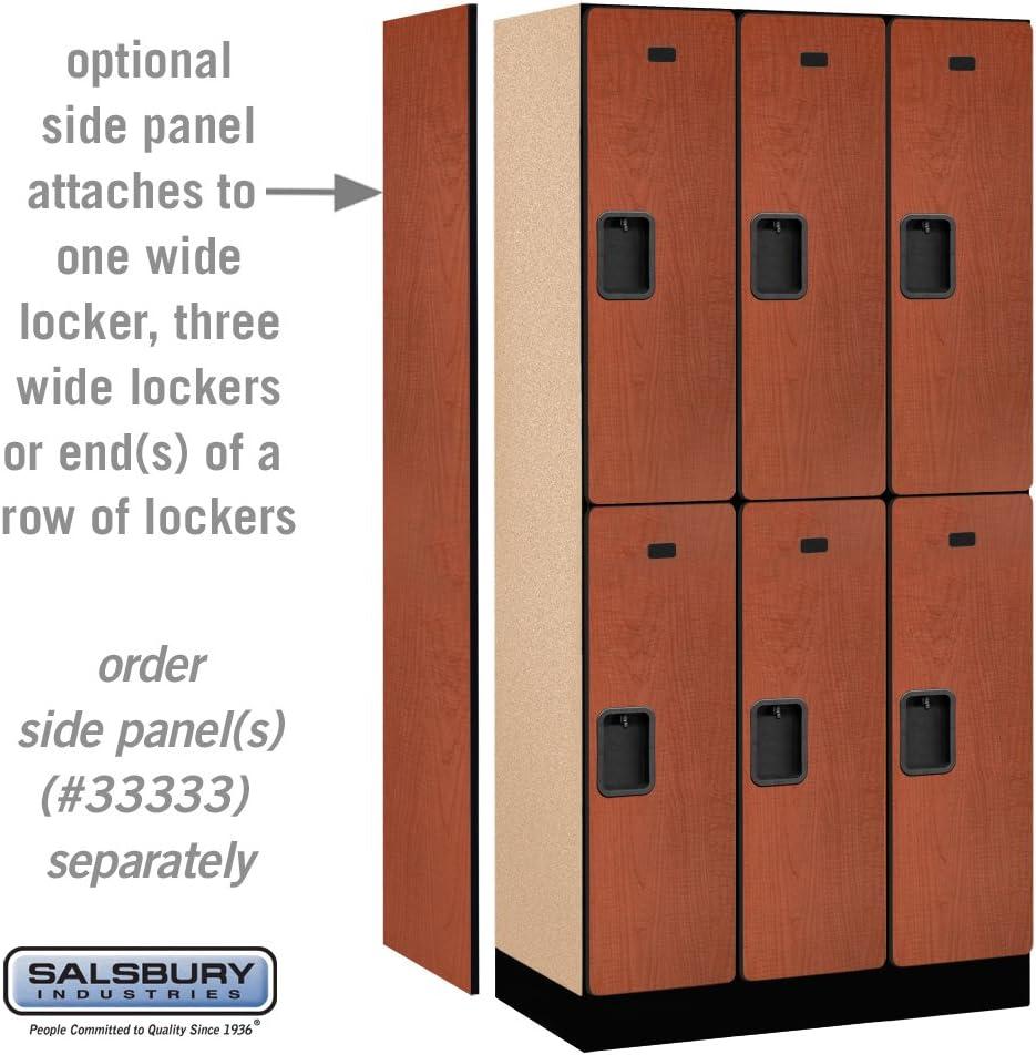 Cherry Double Tier Lockable Wood Locker Unit