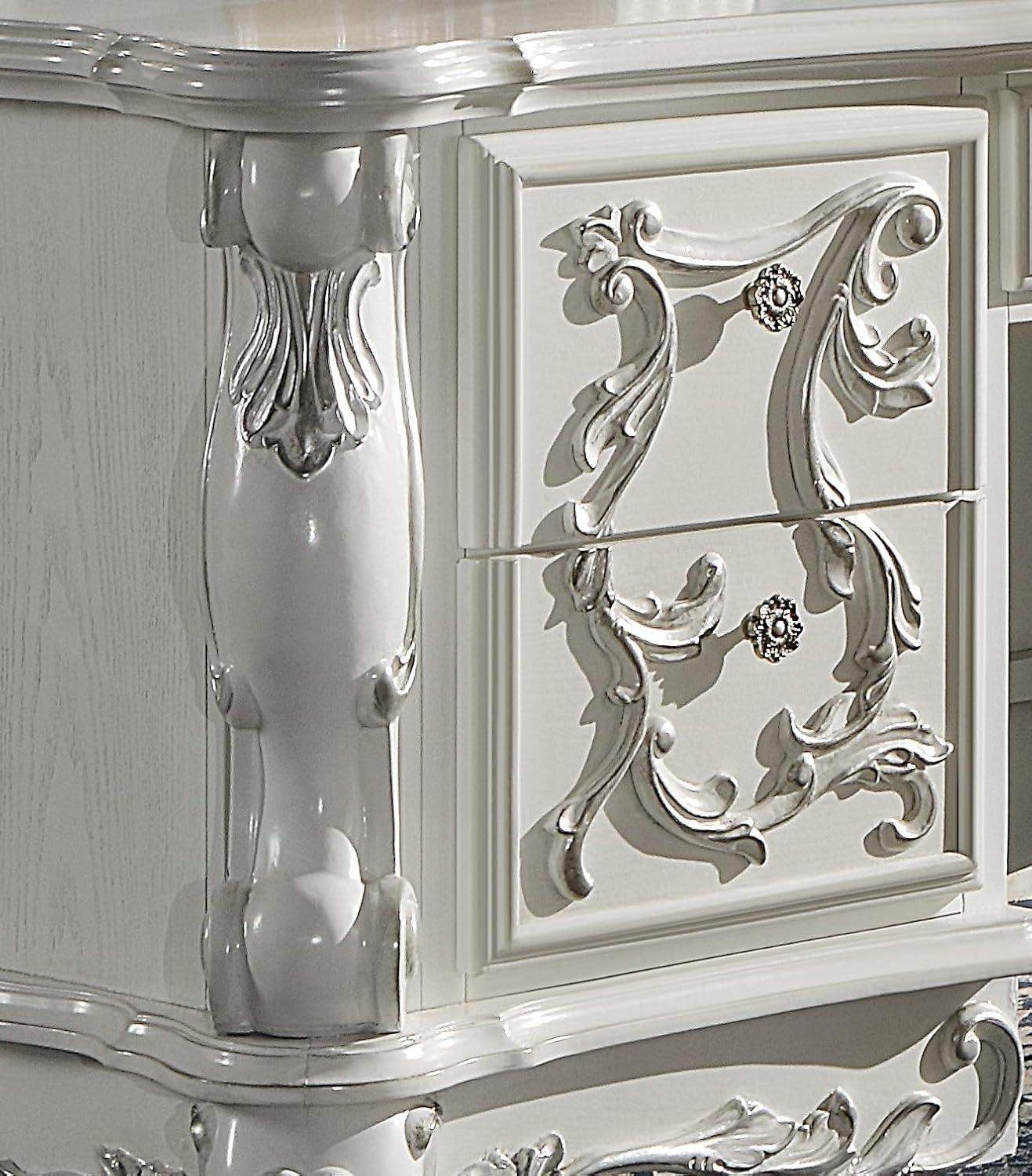 Acme Dresden EXECUTIVE WRITING DESK Bone White Finish