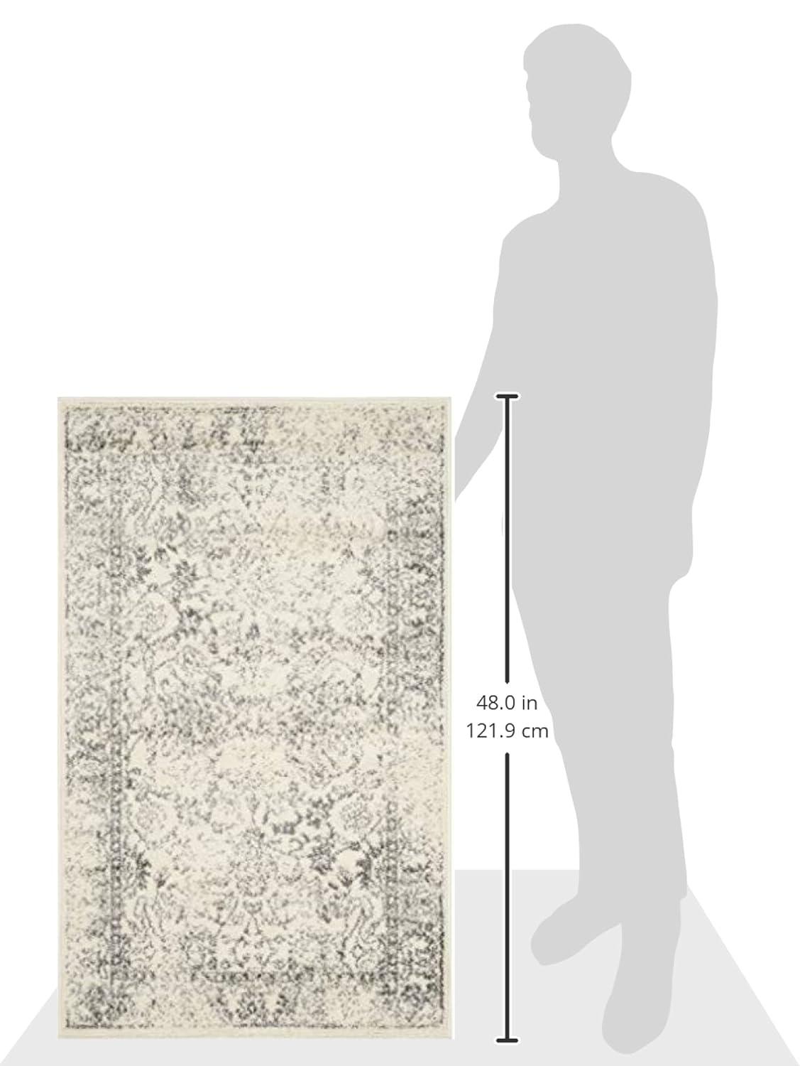 Adirondack ADR109 Machine Made Indoor Accent Rug - Ivory/Silver - 2'-6"x4' - Safavieh
