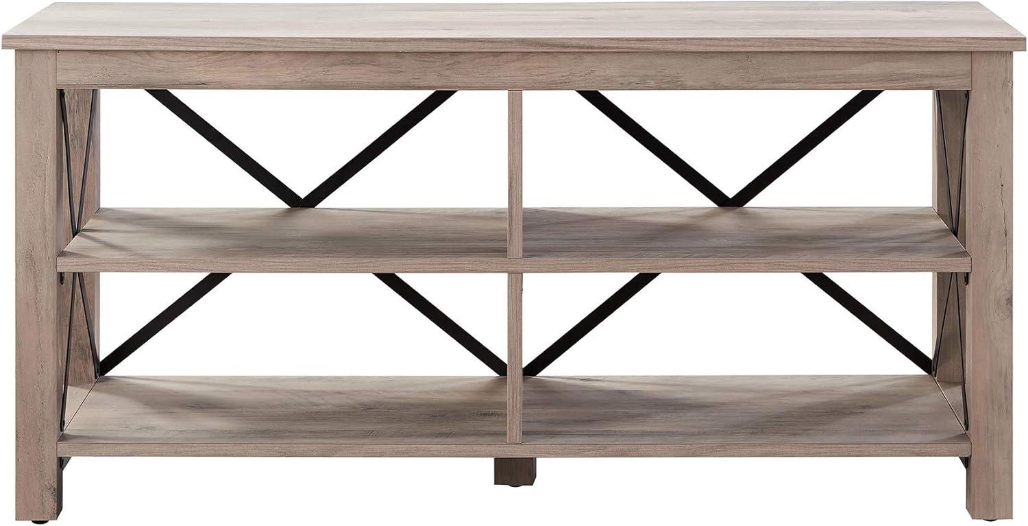 Evelyn&Zoe Sawyer TV Stand for TV's up to 55", Gray Oak