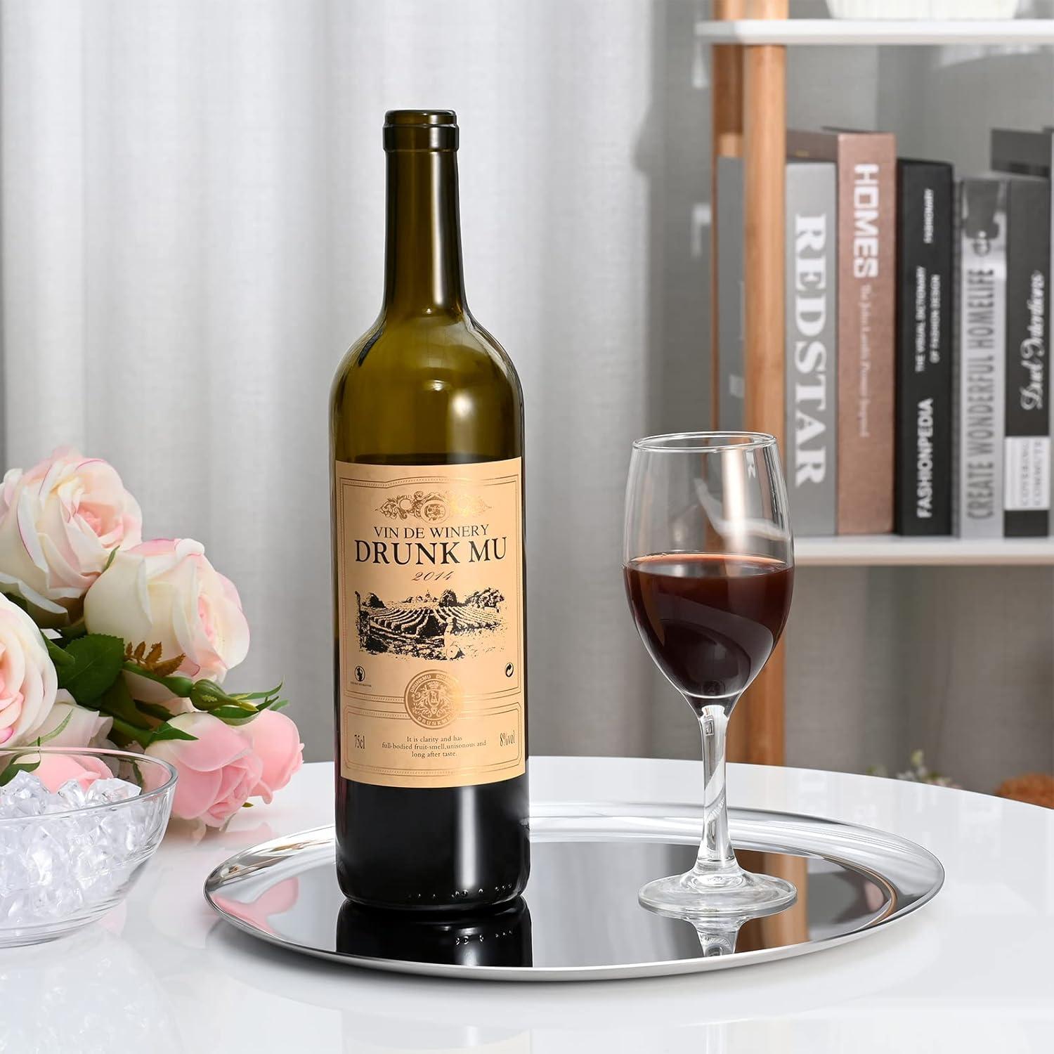 Large Mirror-Polished Stainless Steel Round Tray – Multi-Purpose Decorative Storage for Jewelry, Cosmetics & Essentials – 11.02" Silver Organizer for Bathroom,Bedroom,Coffee Table & Living Room