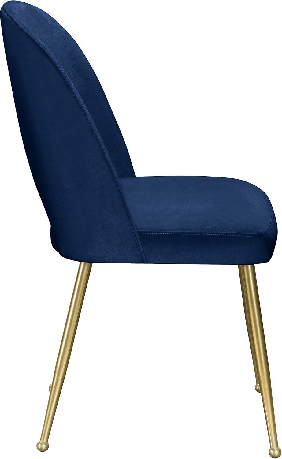 Meridian Furniture Logan Navy Velvet Dining Chair (Set of 2)