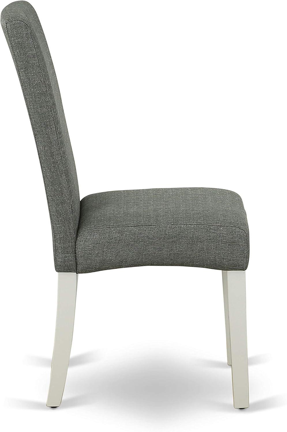 East West Furniture Vancouver 9-piece Wood Dining Set in Linen White/Gray